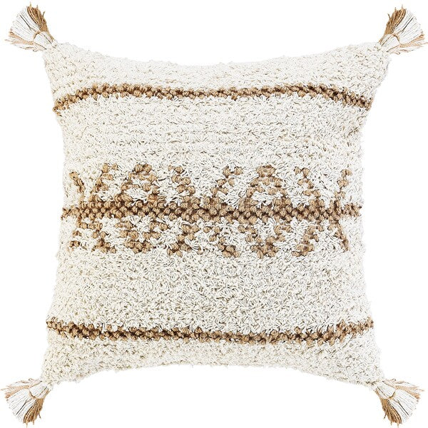 LR Home Reed Pillow — White / Natural (07739)
