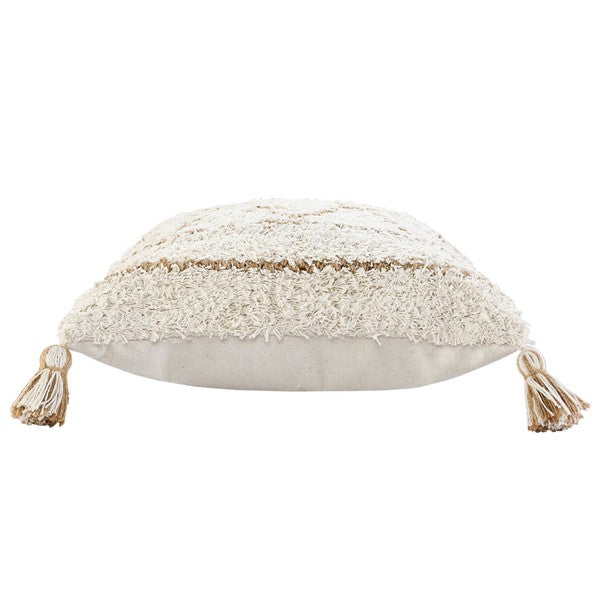 LR Home Reed Pillow — White / Natural (07739)