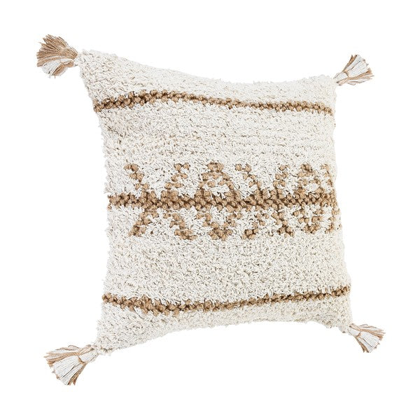 LR Home Reed Pillow — White / Natural (07739)