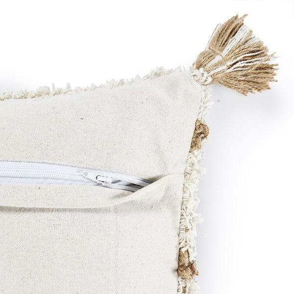 LR Home Reed Pillow — White / Natural (07739)