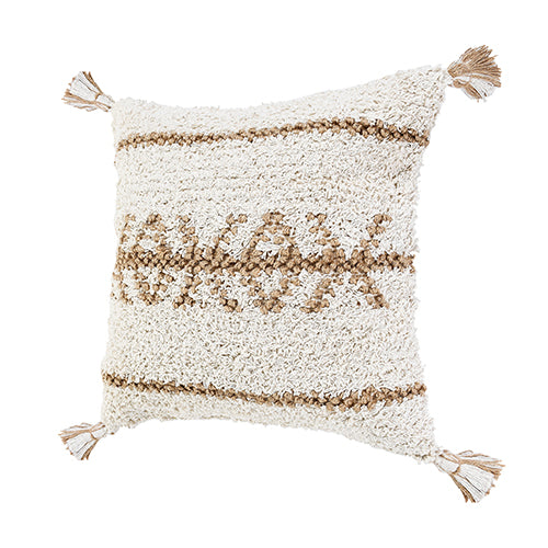 LR Home Reed Pillow — White / Natural (07739)