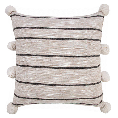 LR Home Pompadour Pillow — Natural / Black