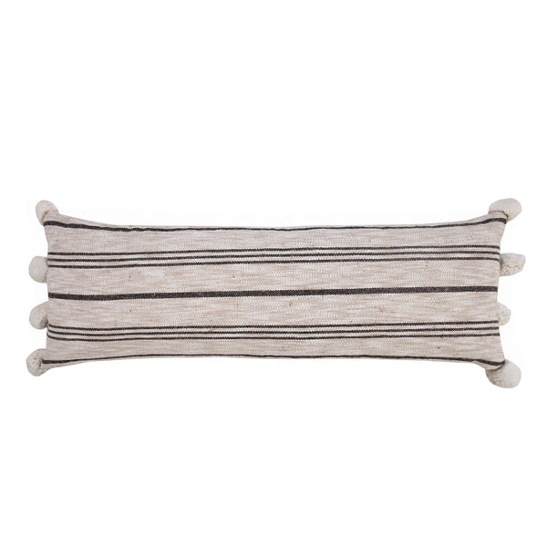 LR Home Pompadour Pillow — Natural / Black