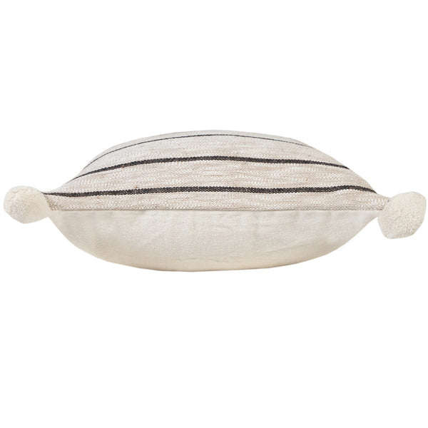 LR Home Pompadour Pillow — Natural / Black