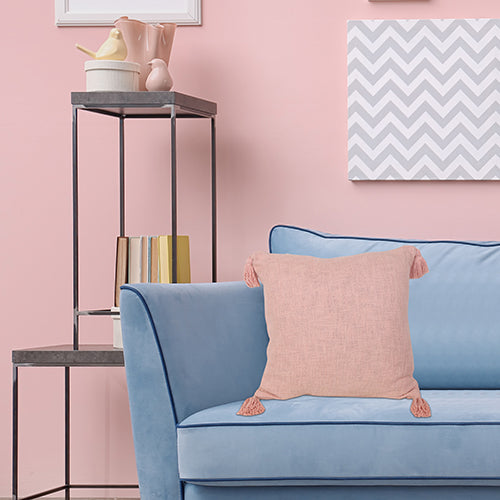 LR Home Insignia Pillow — Coral Pink