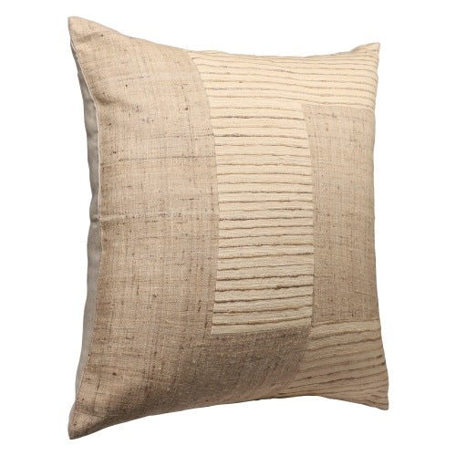 LR Home Linen & Silk Pillow — Natural / Cream