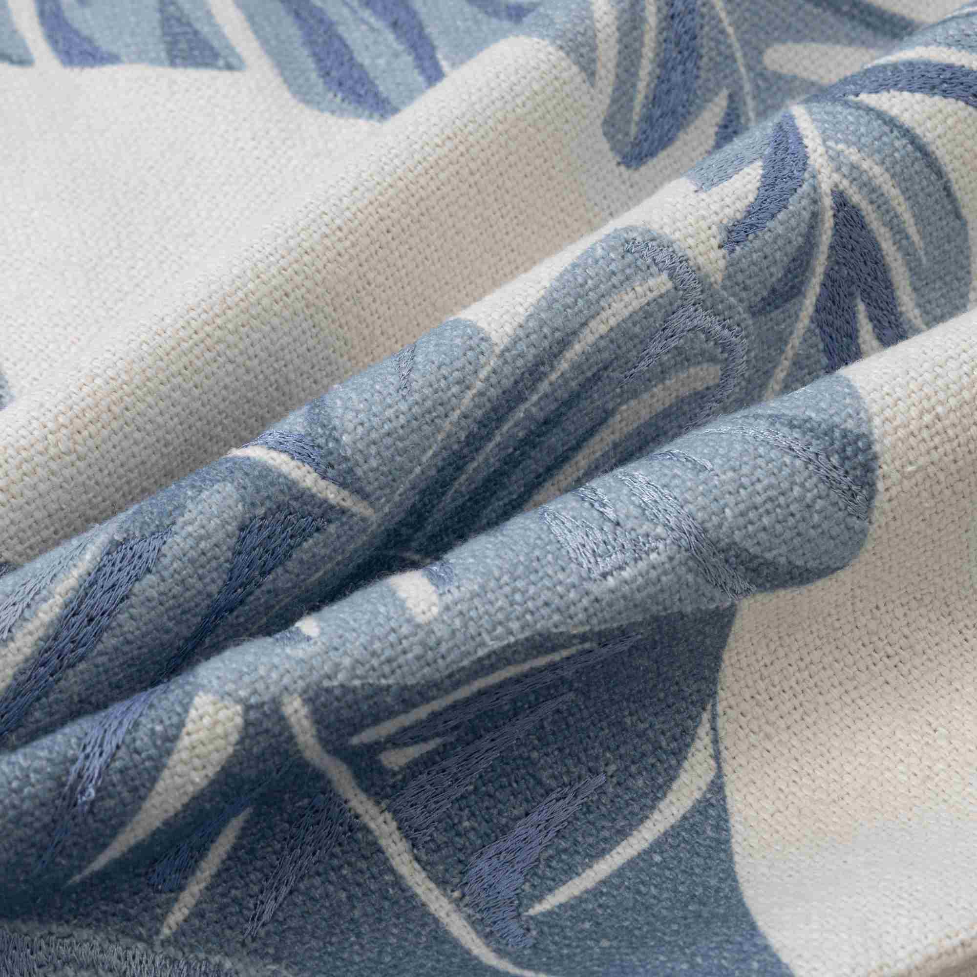 LR Home Woodland Pillow — Blue / Ivory
