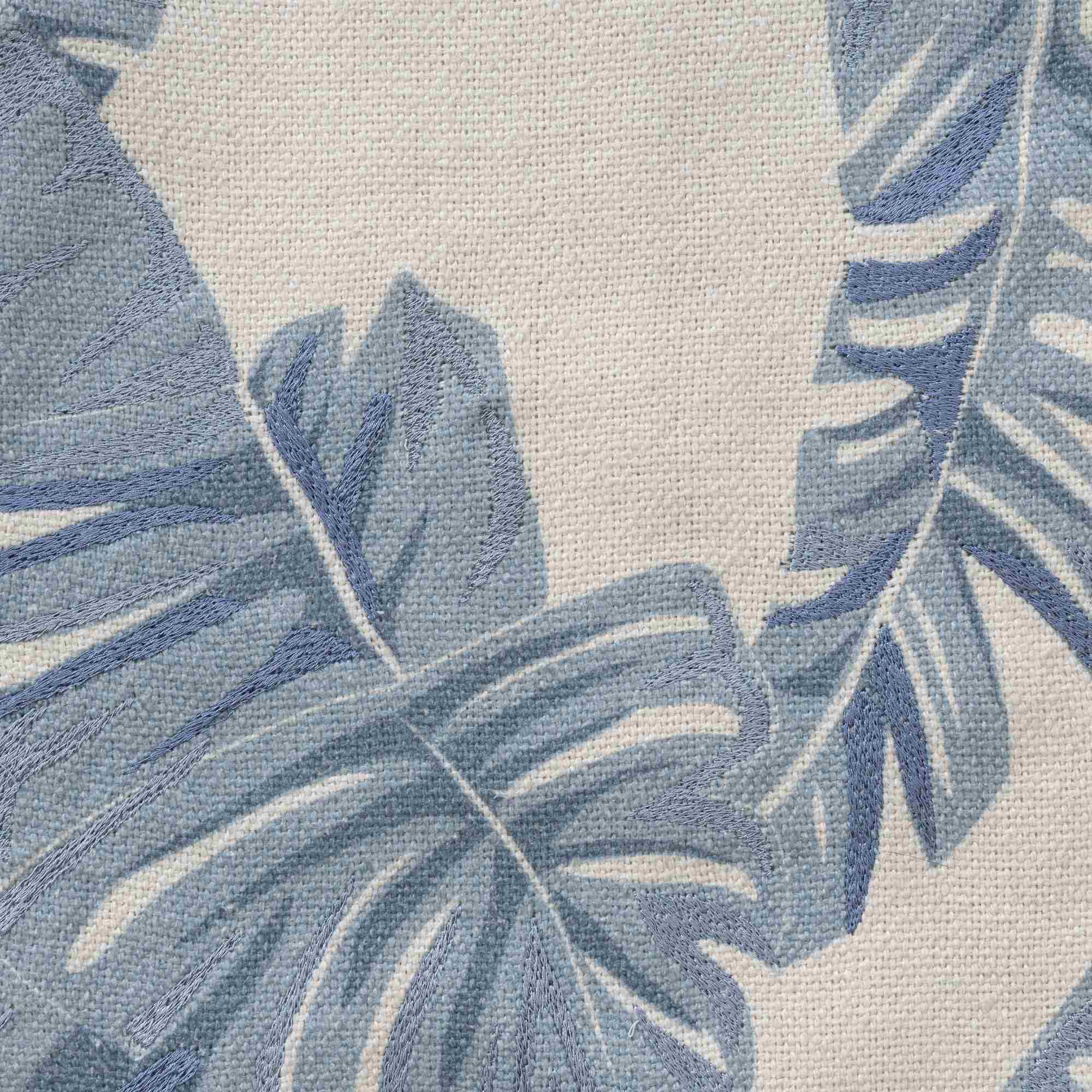 LR Home Woodland Pillow — Blue / Ivory