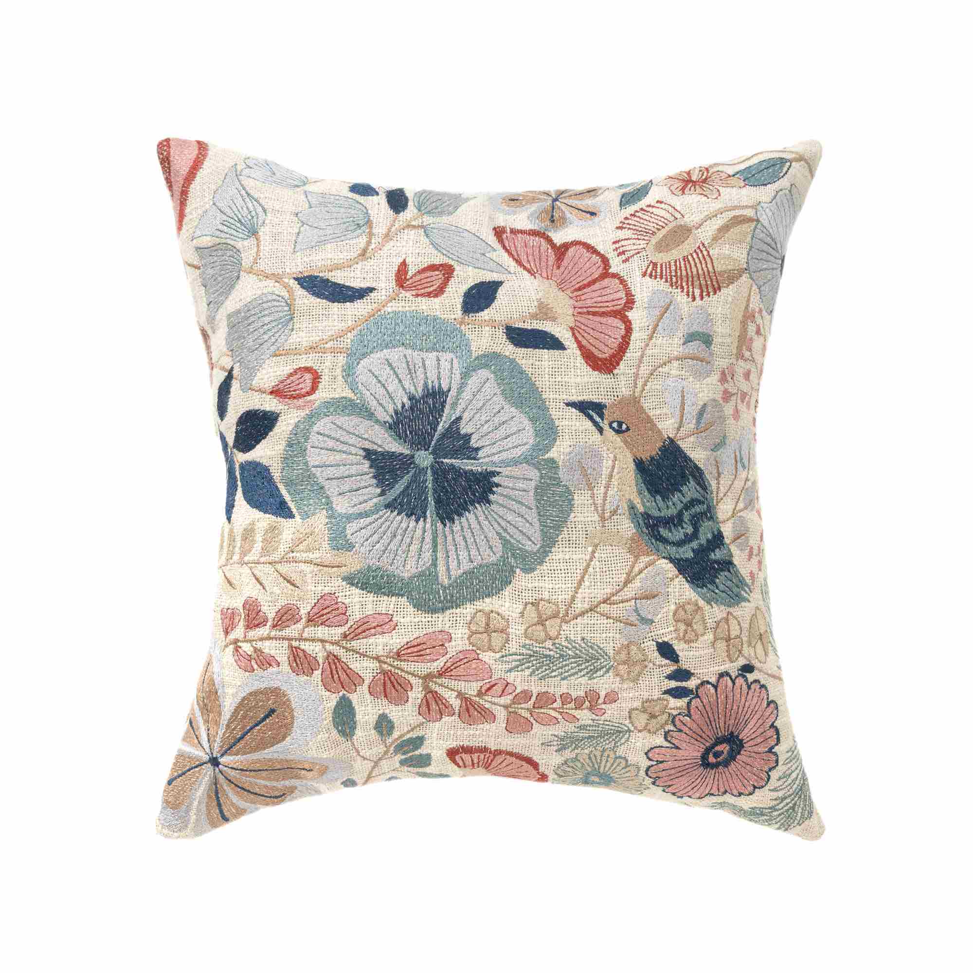 LR Home Woodland Pillow — Ivory Multi