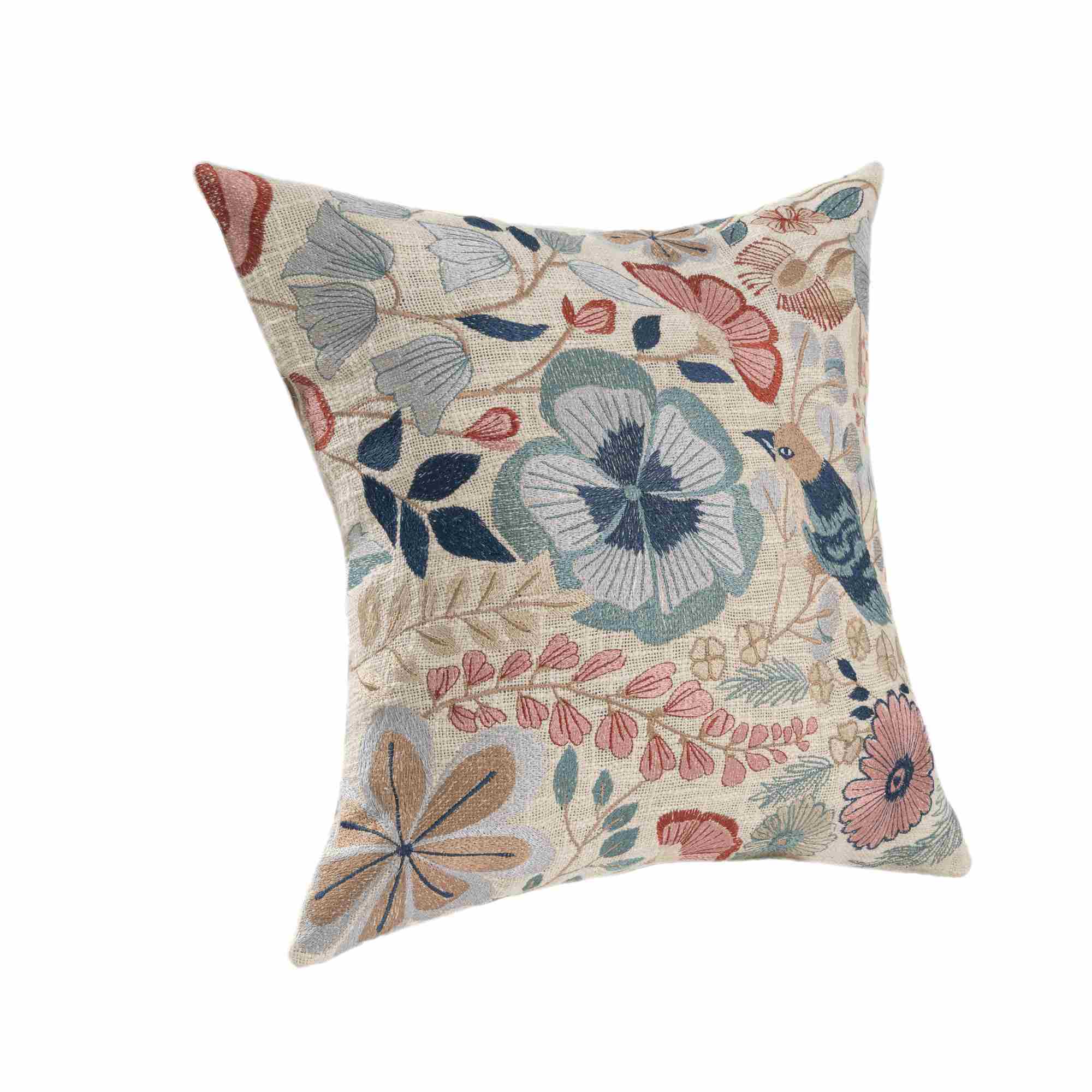 LR Home Woodland Pillow — Ivory Multi