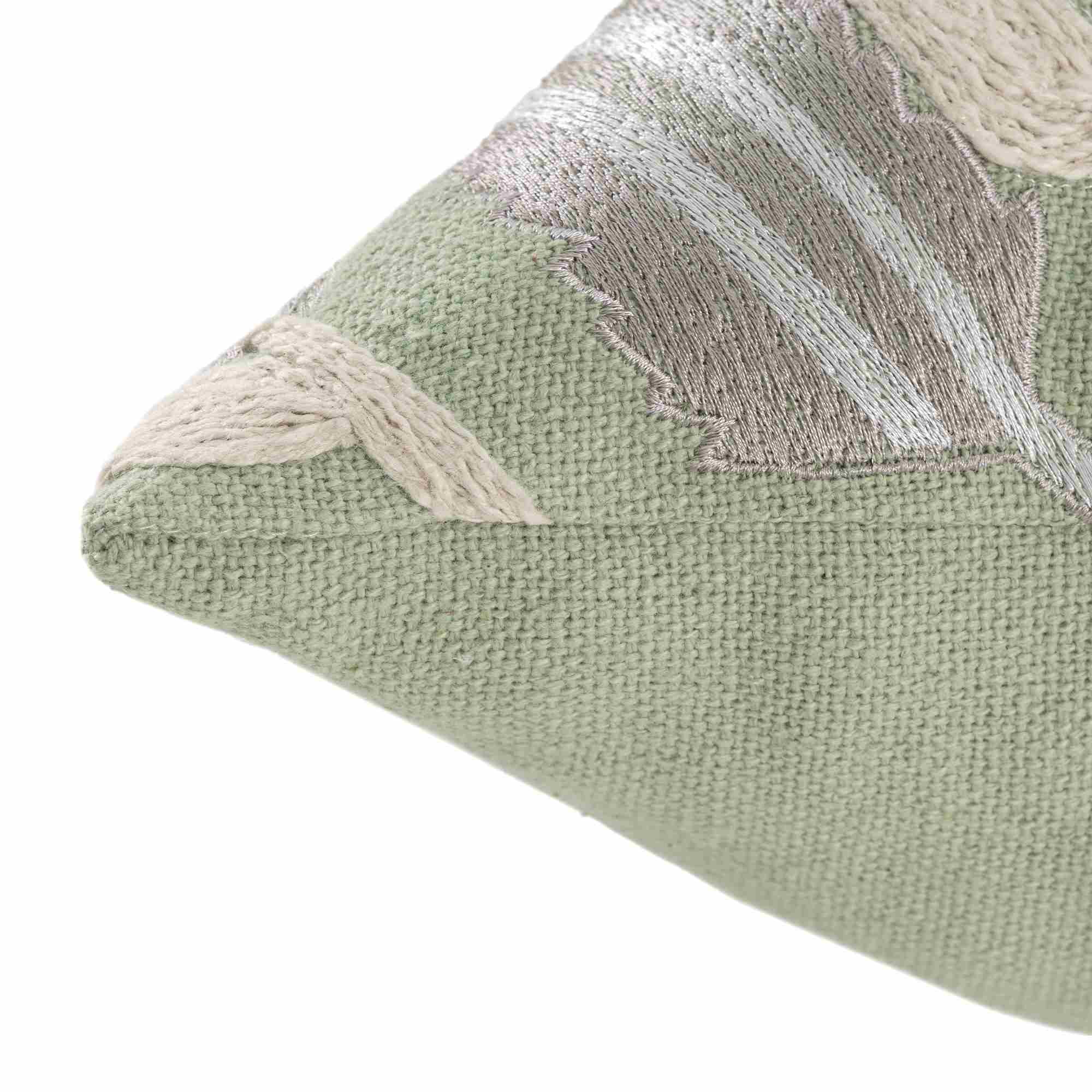 LR Home Woodland Pillow — Green / Ivory