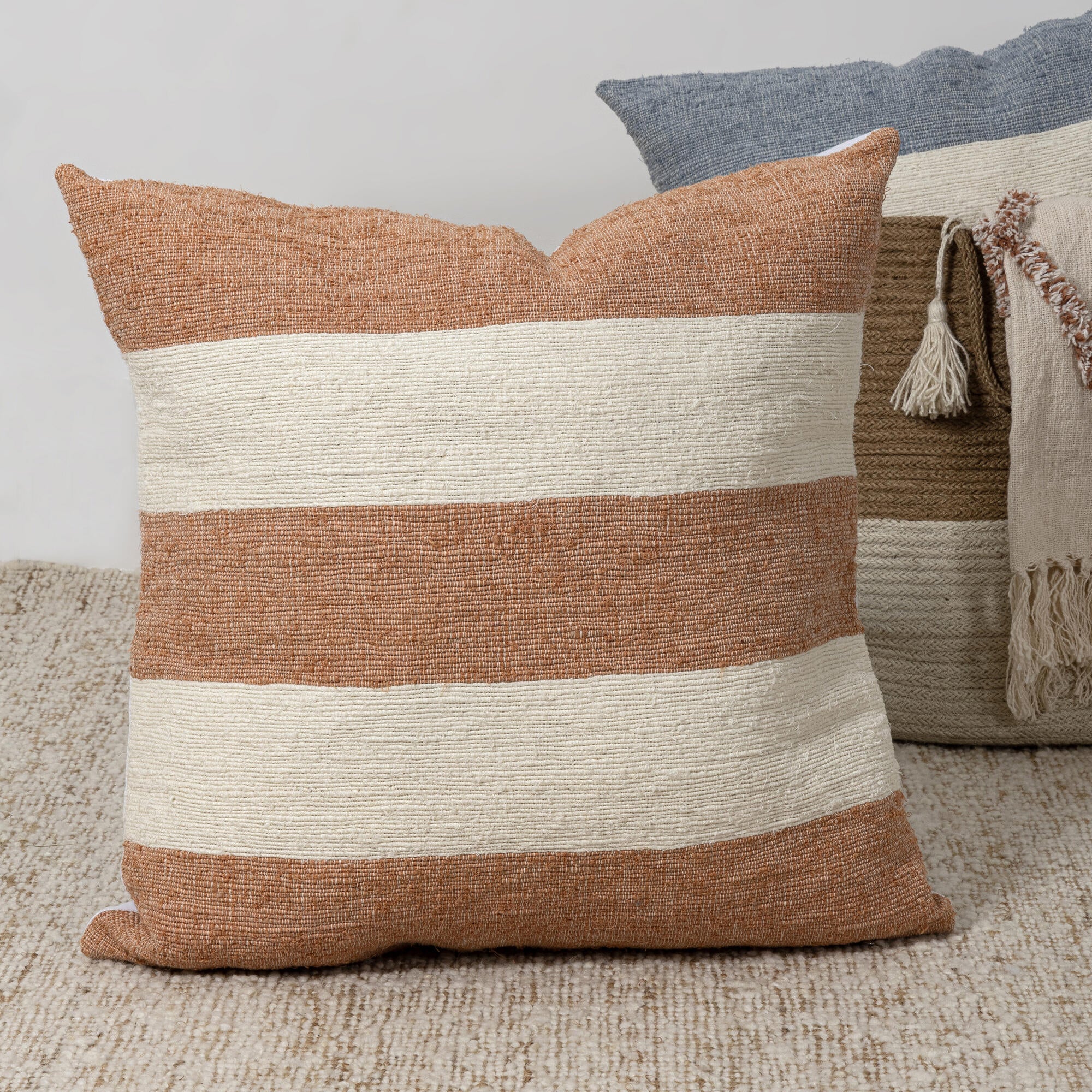 LR Home Horizon Pillow — Rust / Ivory