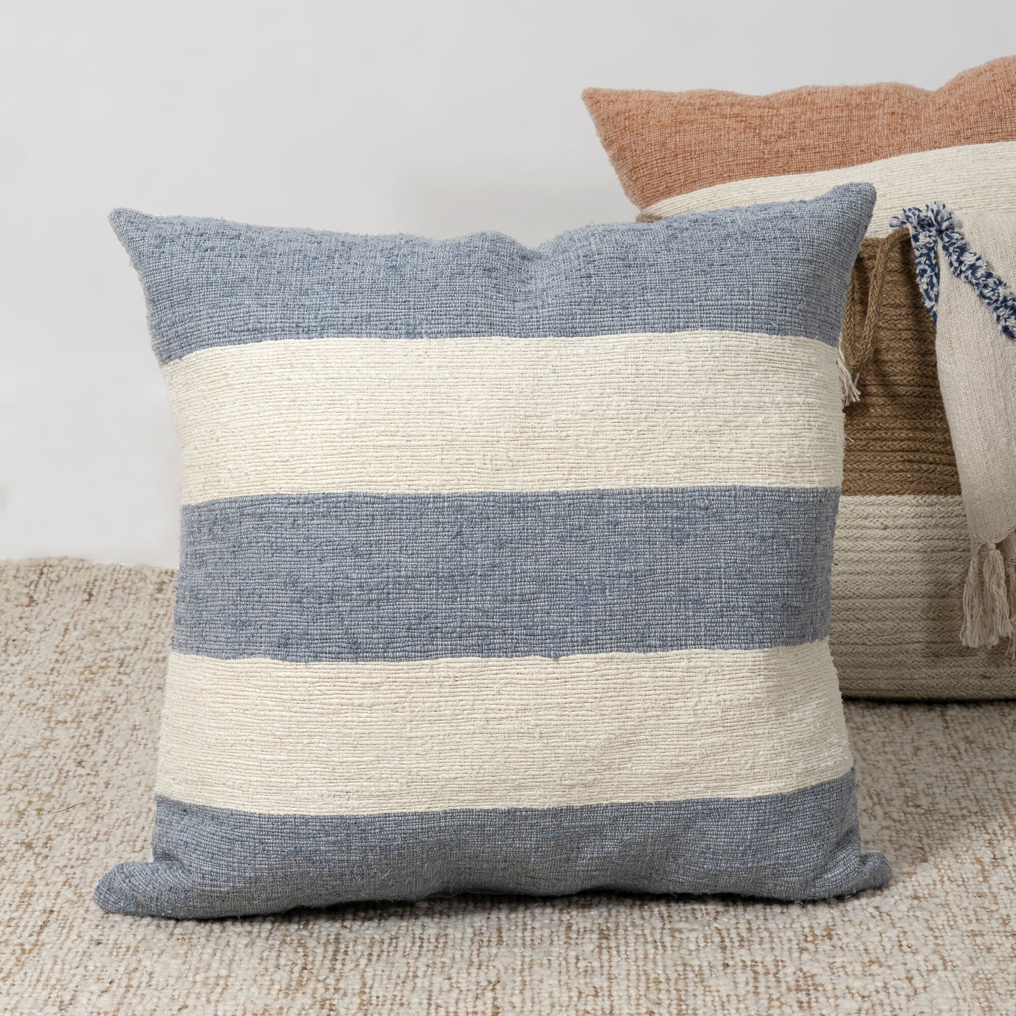 LR Home Horizon Pillow — Blue / Ivory