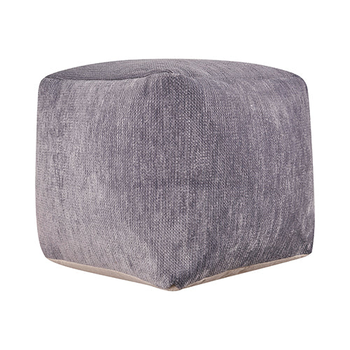 LR Home Taj Pouf — Frost / Gray