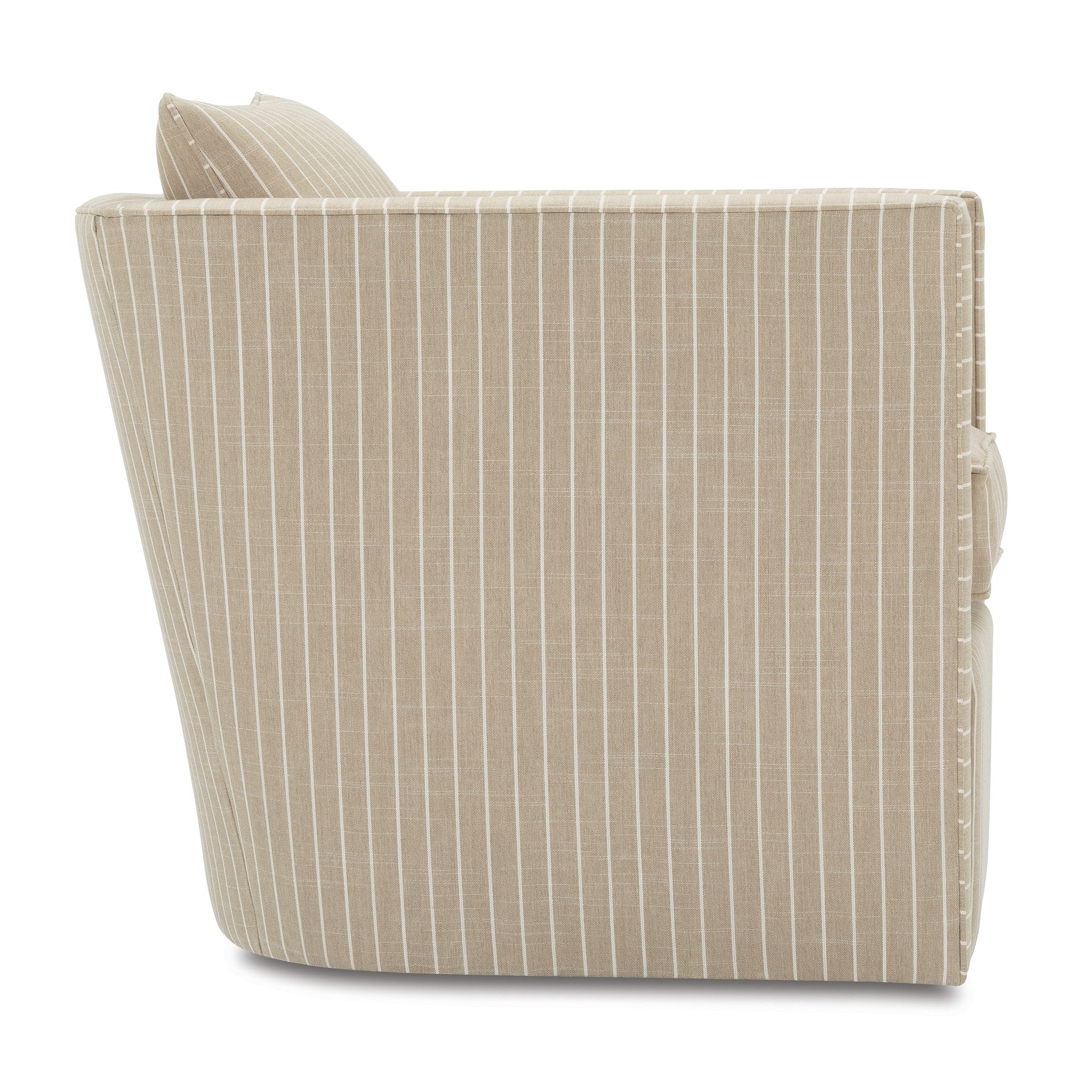 Rowe Furniture Rothko Swivel Chair — Putty - Classic Weave Stripe