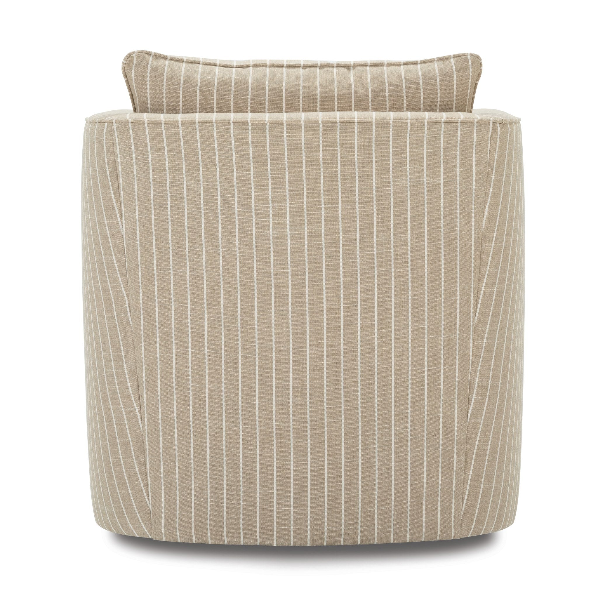 Rowe Furniture Rothko Swivel Chair — Putty - Classic Weave Stripe