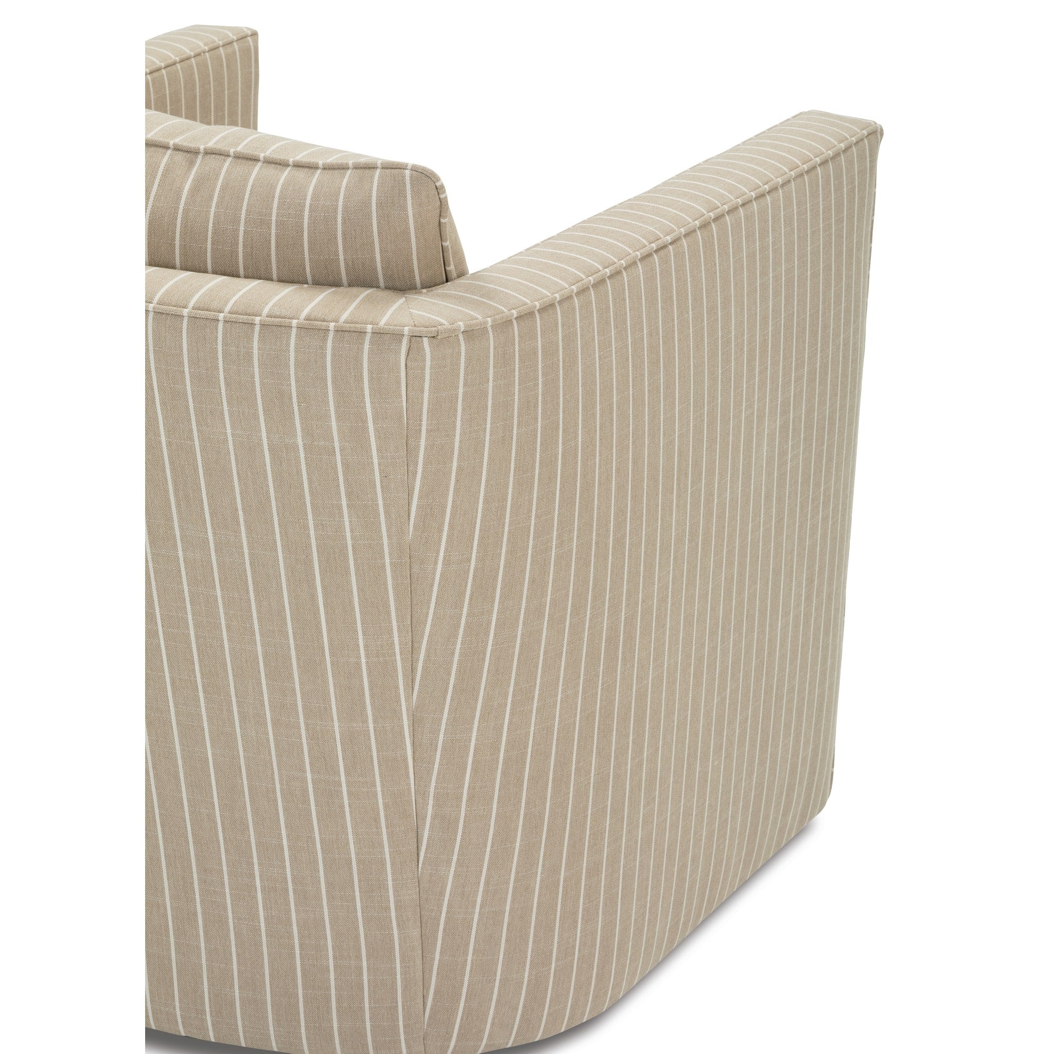 Rowe Furniture Rothko Swivel Chair — Putty - Classic Weave Stripe