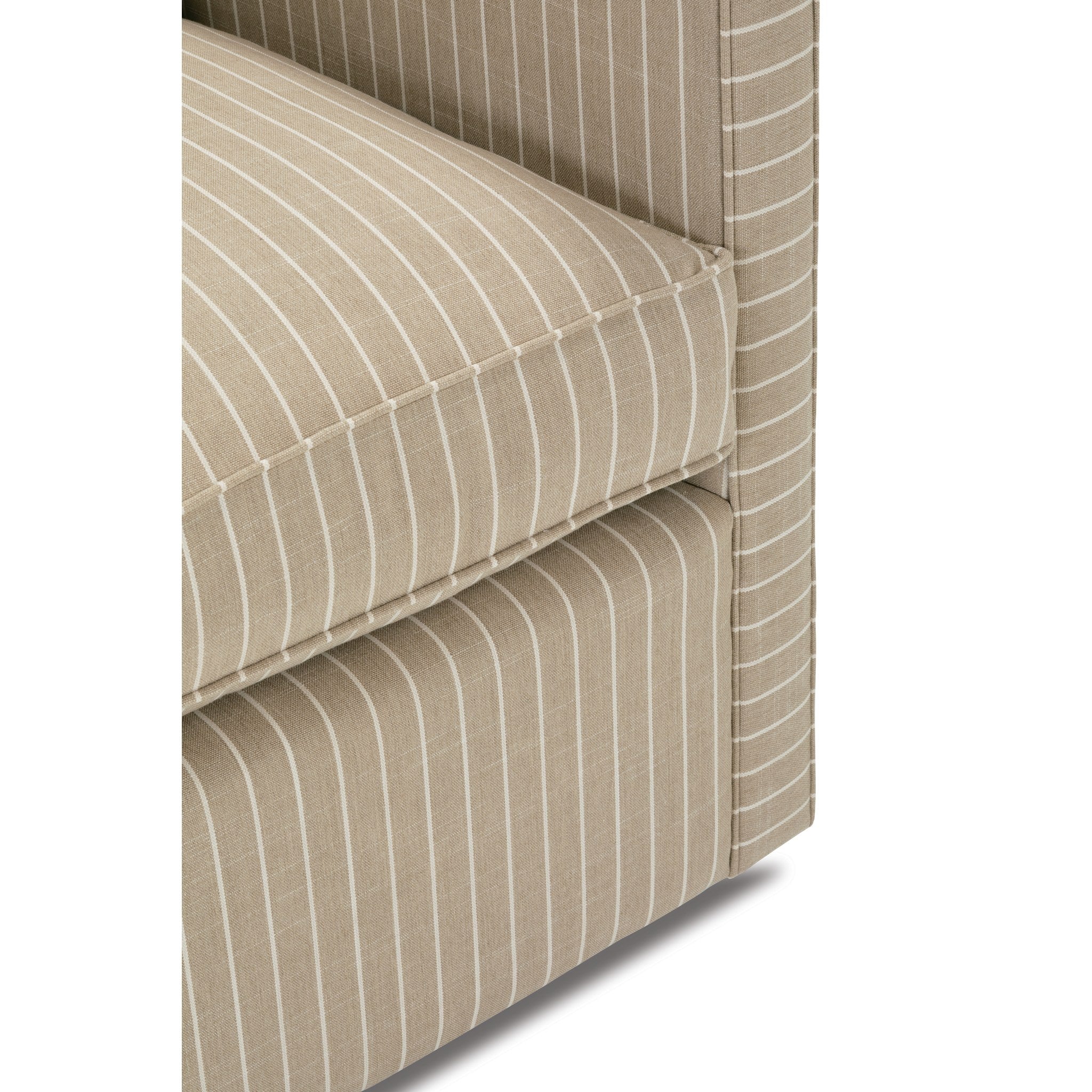 Rowe Furniture Rothko Swivel Chair — Putty - Classic Weave Stripe