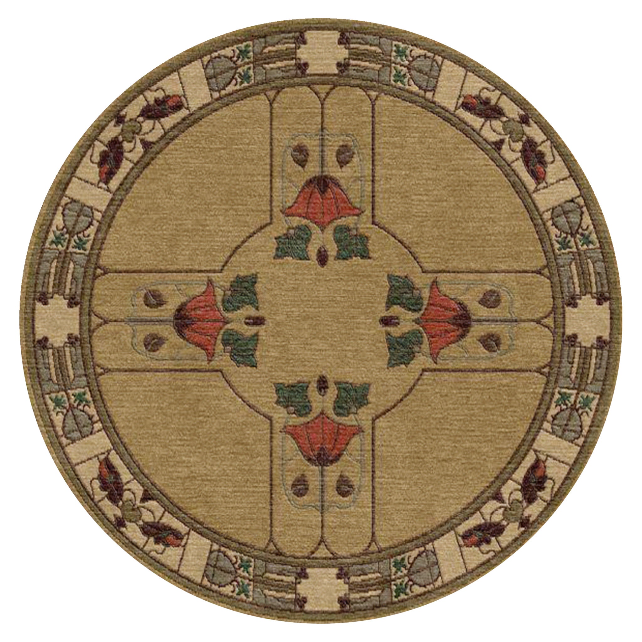 Garden Window Rug, Moss - RU-1525-6ROUND