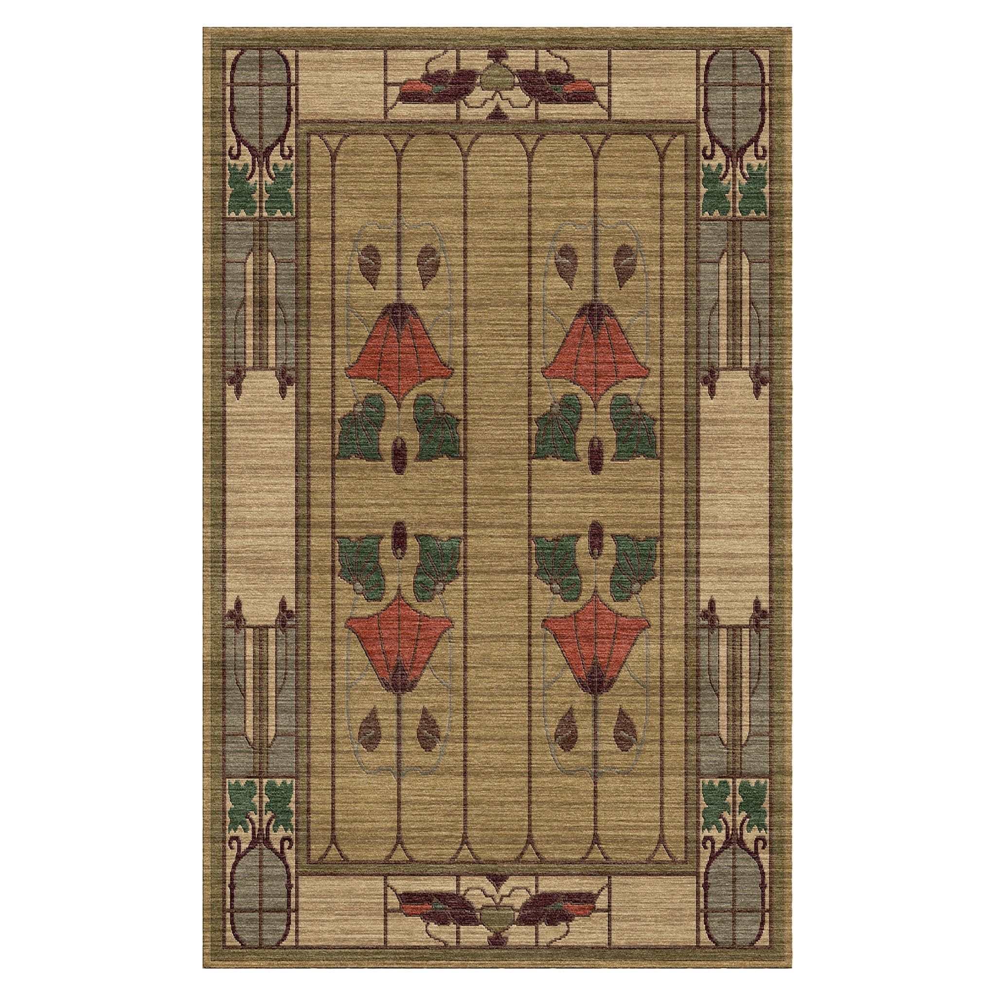 Garden Window Rug, Moss - RU-1525-6x9