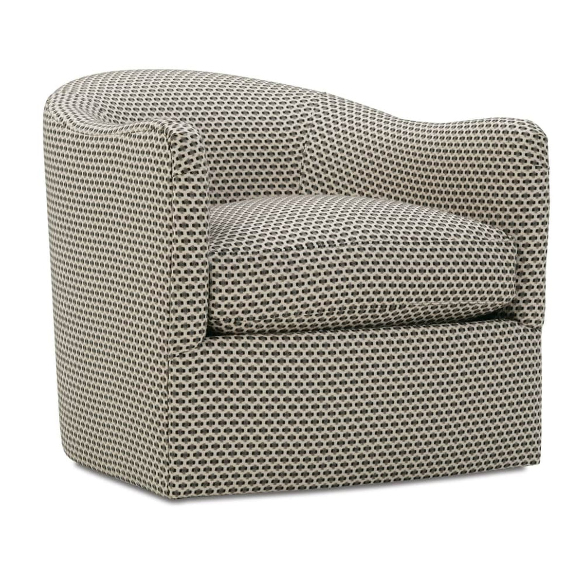 Rowe Furniture Rue Swivel Chair — Bark - Textured Weave