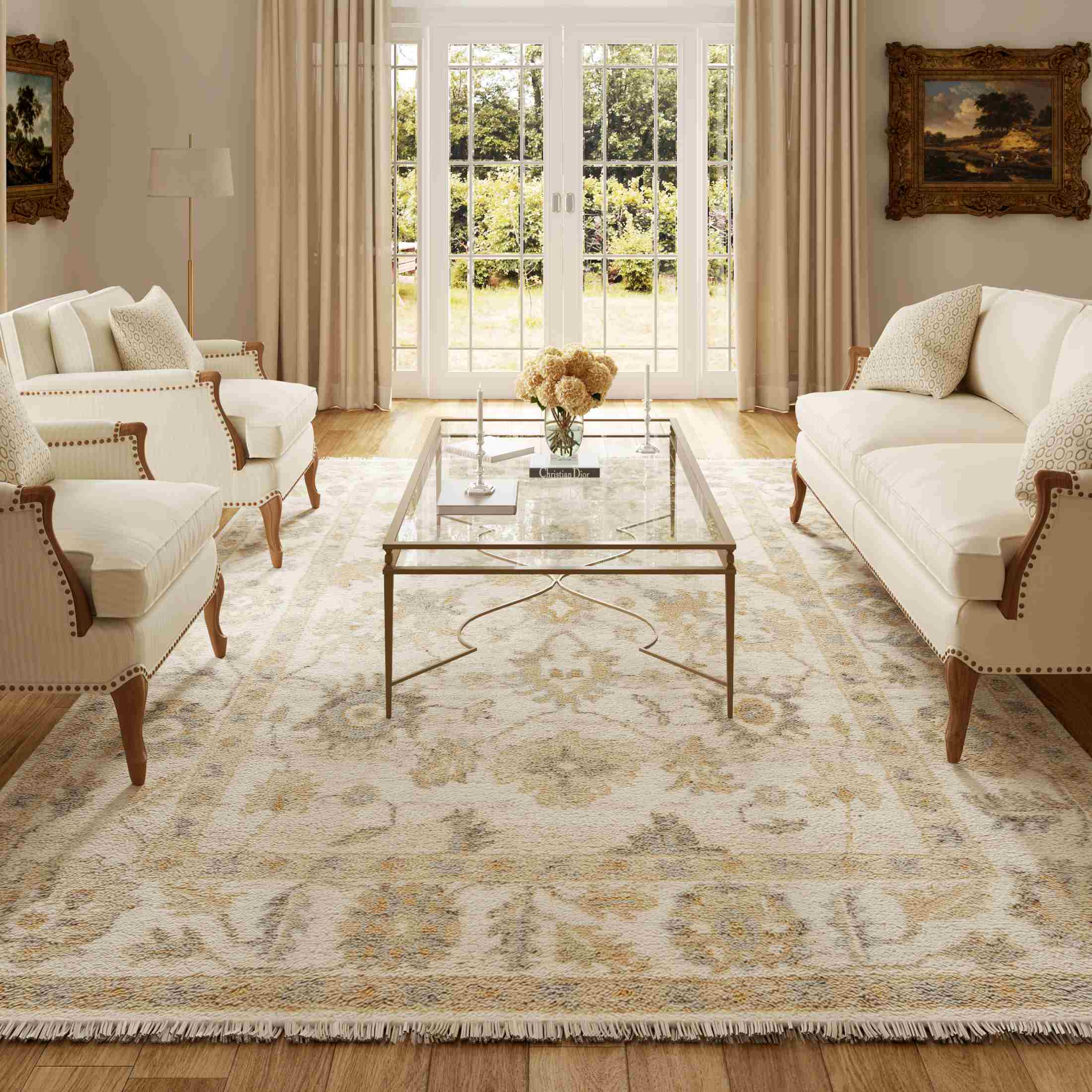 LR Home Senneh Rug — IVORY / MULTI