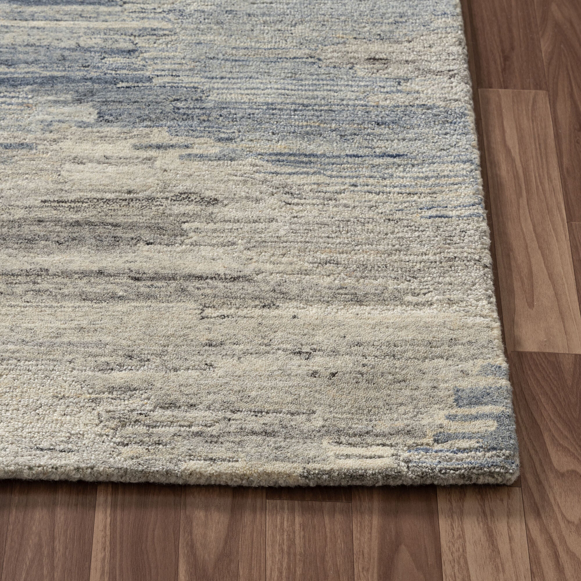 LR Home Stria Rug — Blue / Gray
