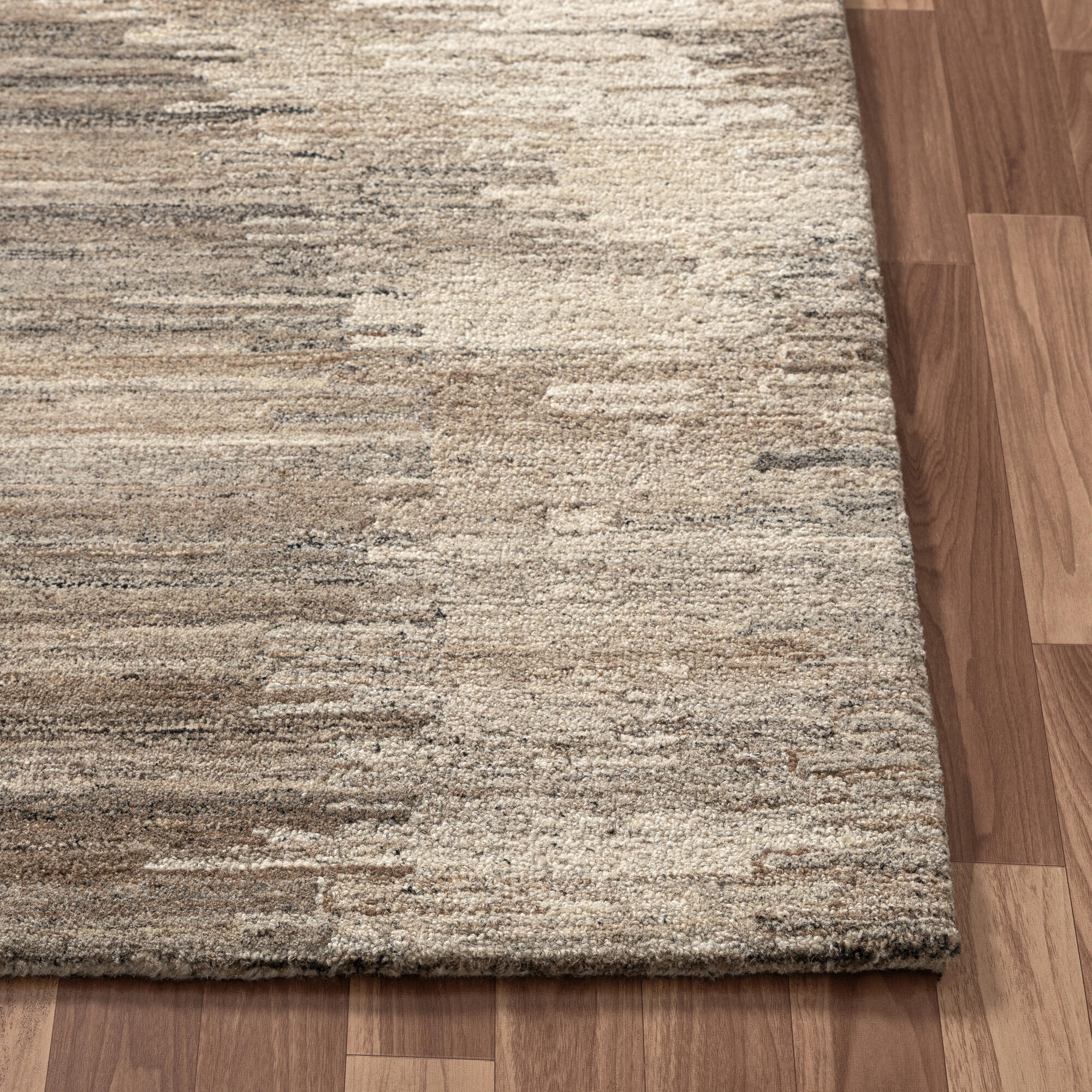 LR Home Stria Rug — Brown / Beige