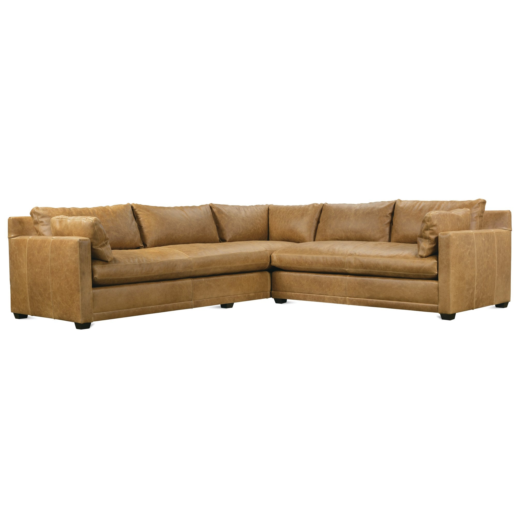 Rowe Furniture Sylvie 2-Piece Leather Sectional — Orange