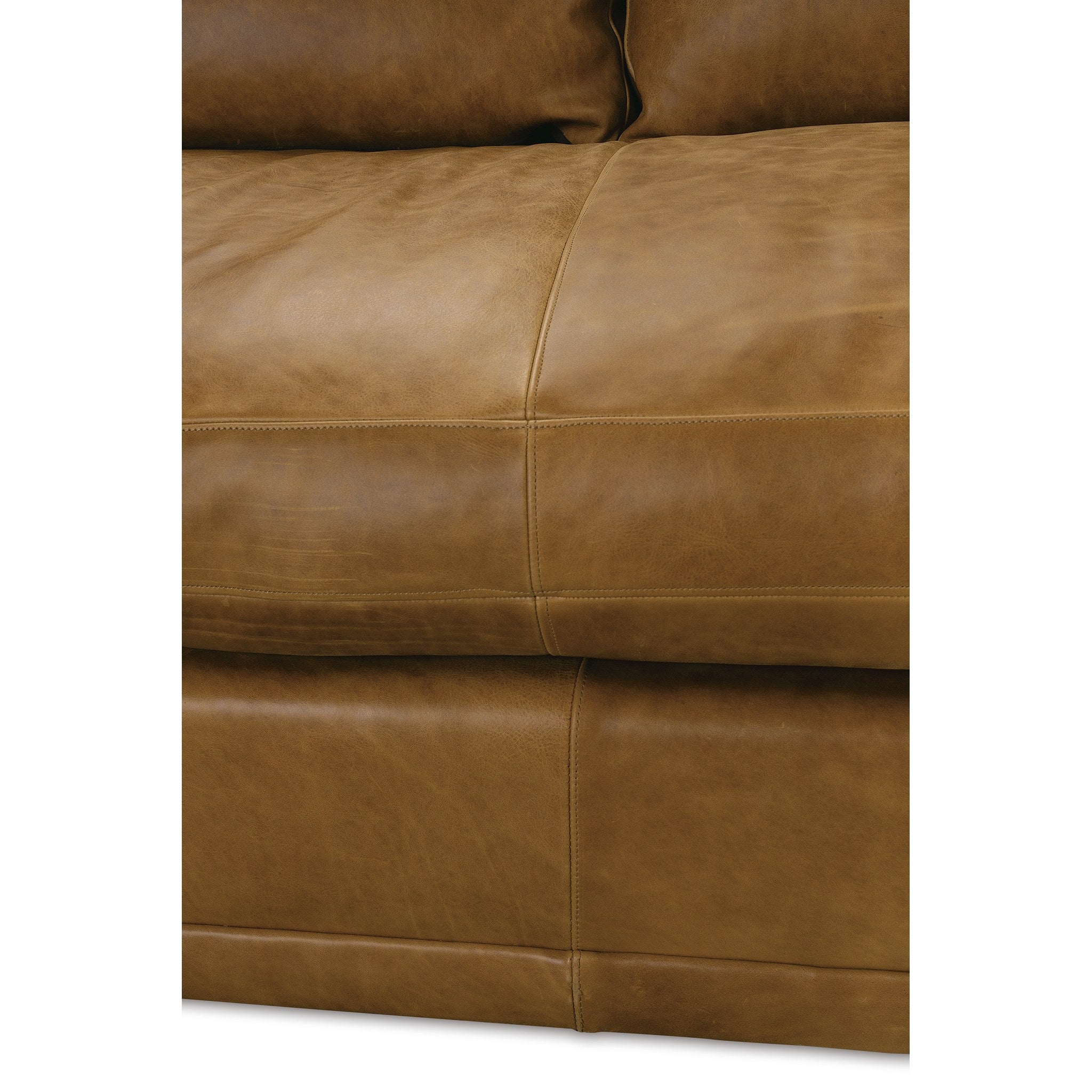Rowe Furniture Sylvie 2-Piece Leather Sectional — Orange