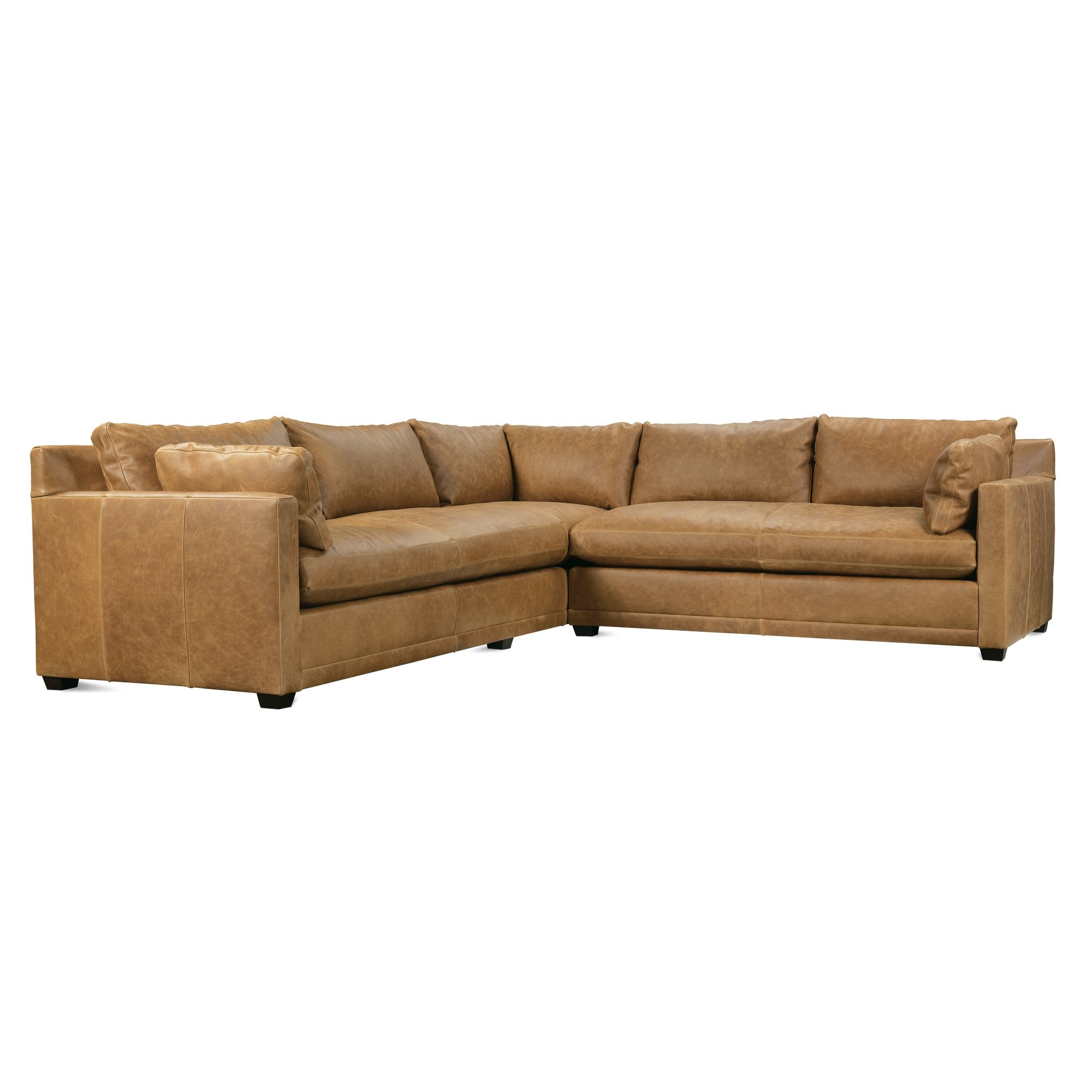 Rowe Furniture Sylvie 2-Piece Leather Sectional — Orange