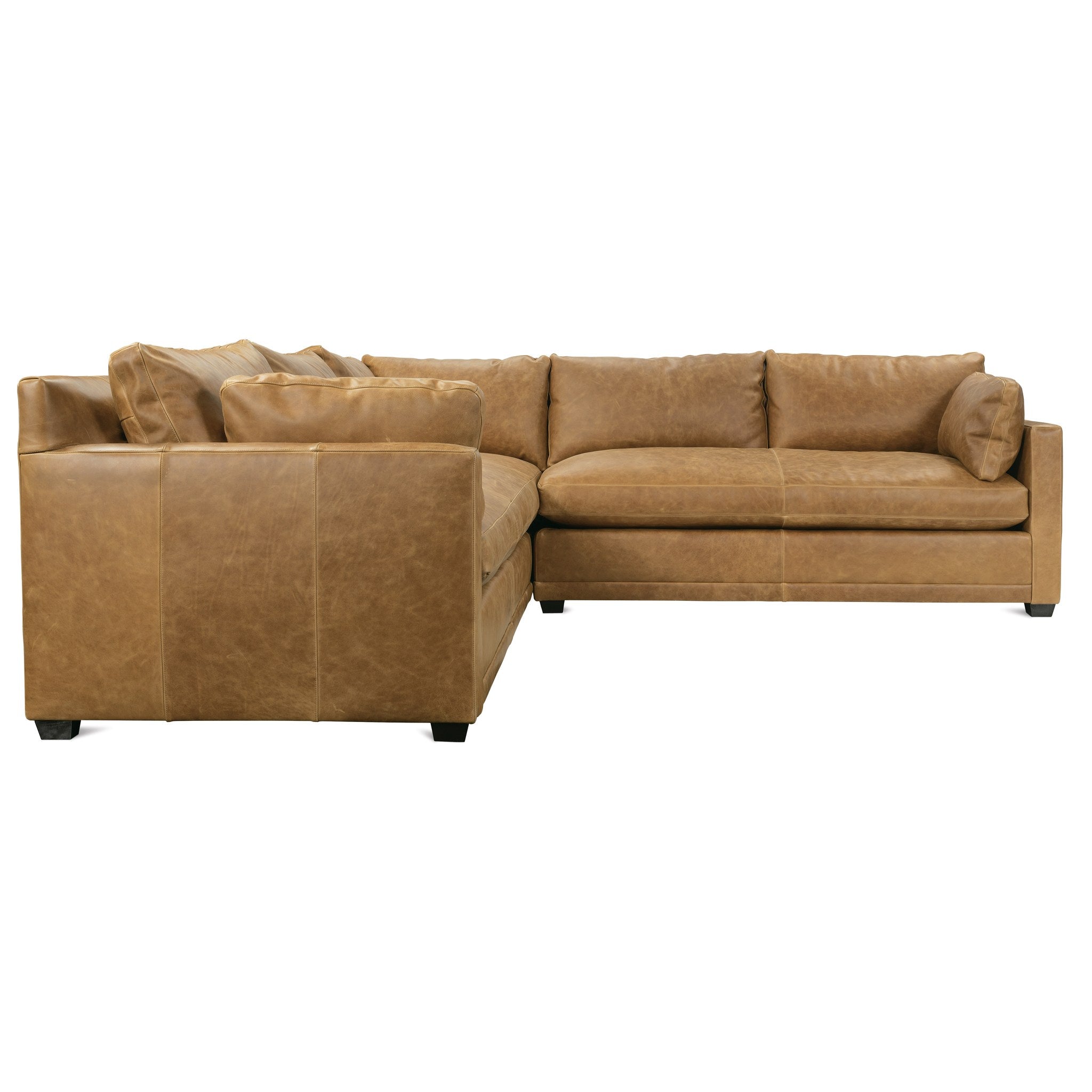 Rowe Furniture Sylvie 2-Piece Leather Sectional — Orange