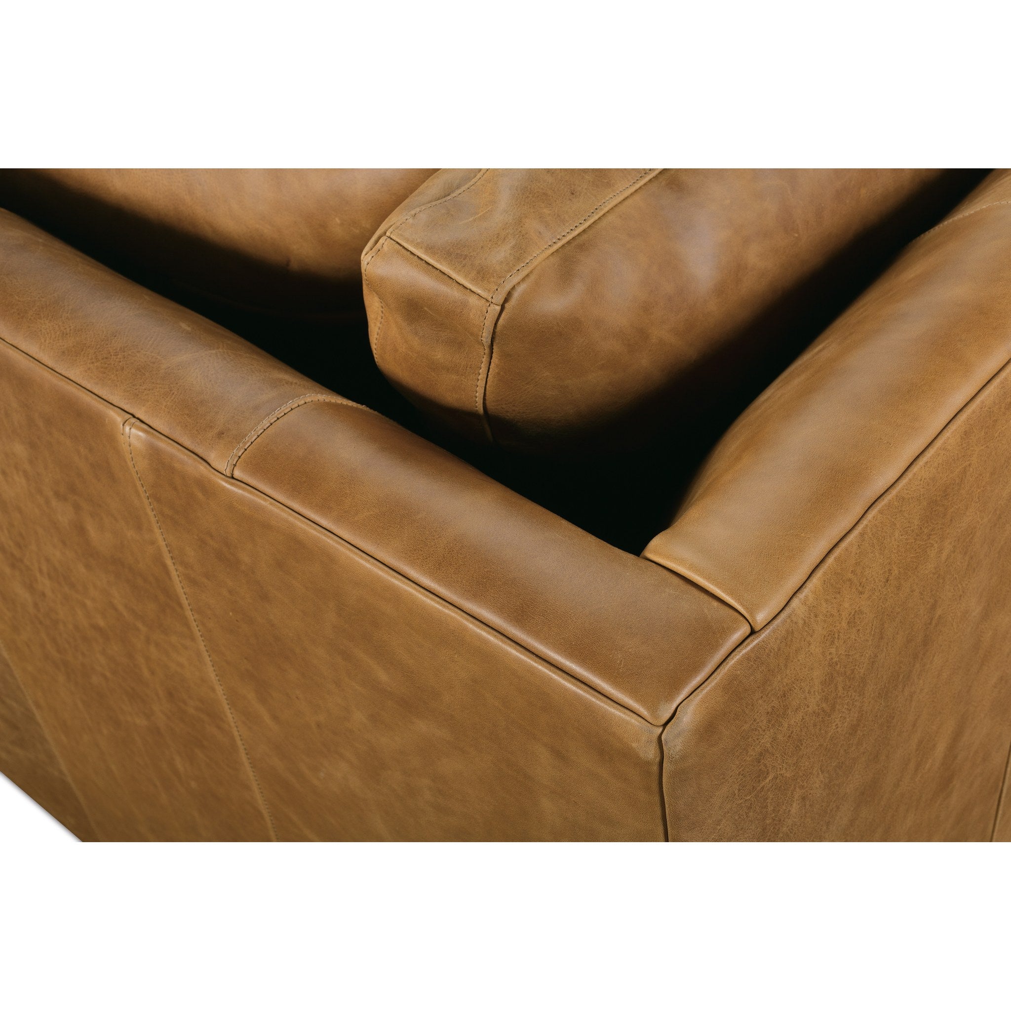 Rowe Furniture Sylvie 2-Piece Leather Sectional — Orange