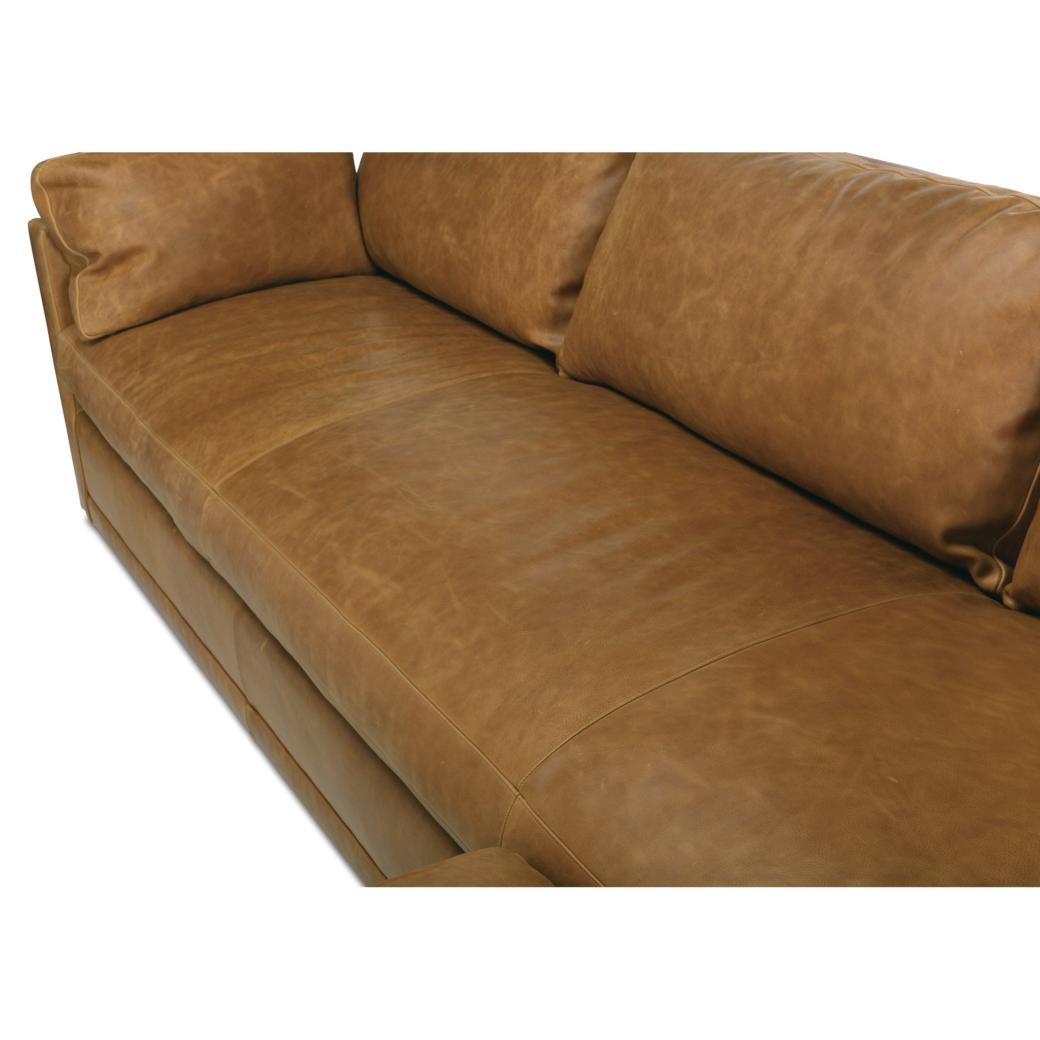 Rowe Furniture Sylvie 2-Piece Leather Sectional — Orange