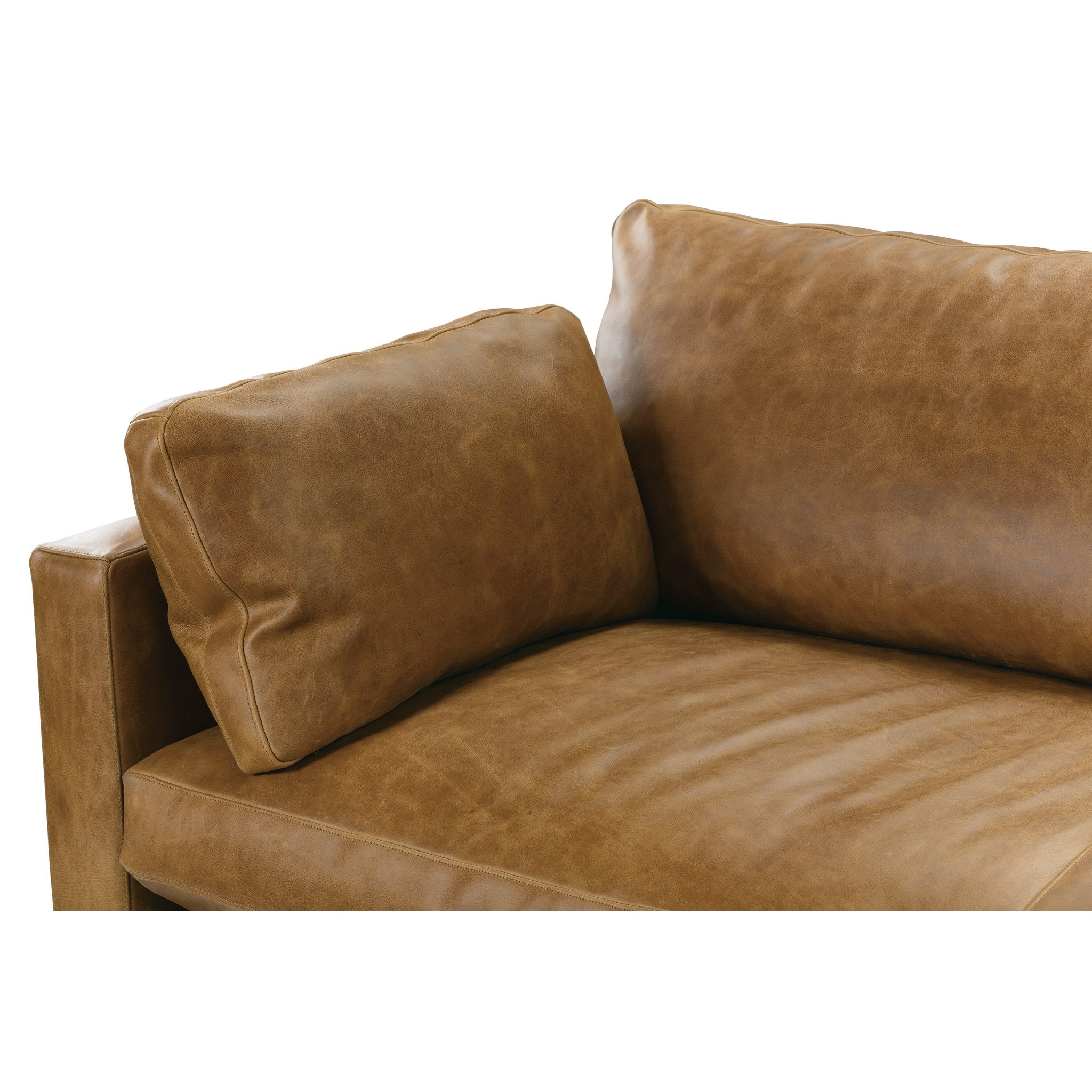 Rowe Furniture Sylvie 2-Piece Leather Sectional — Orange