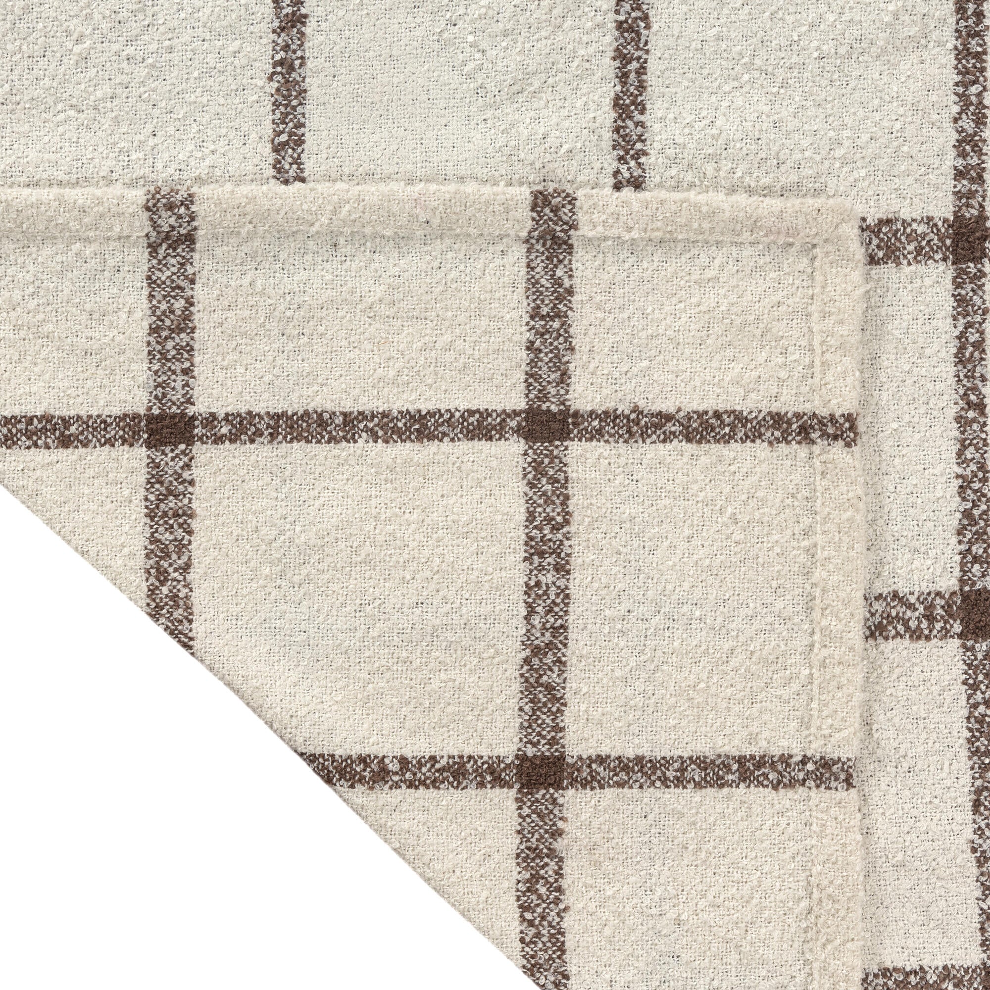 LR Home Lattice Throw — Ivory / Brown