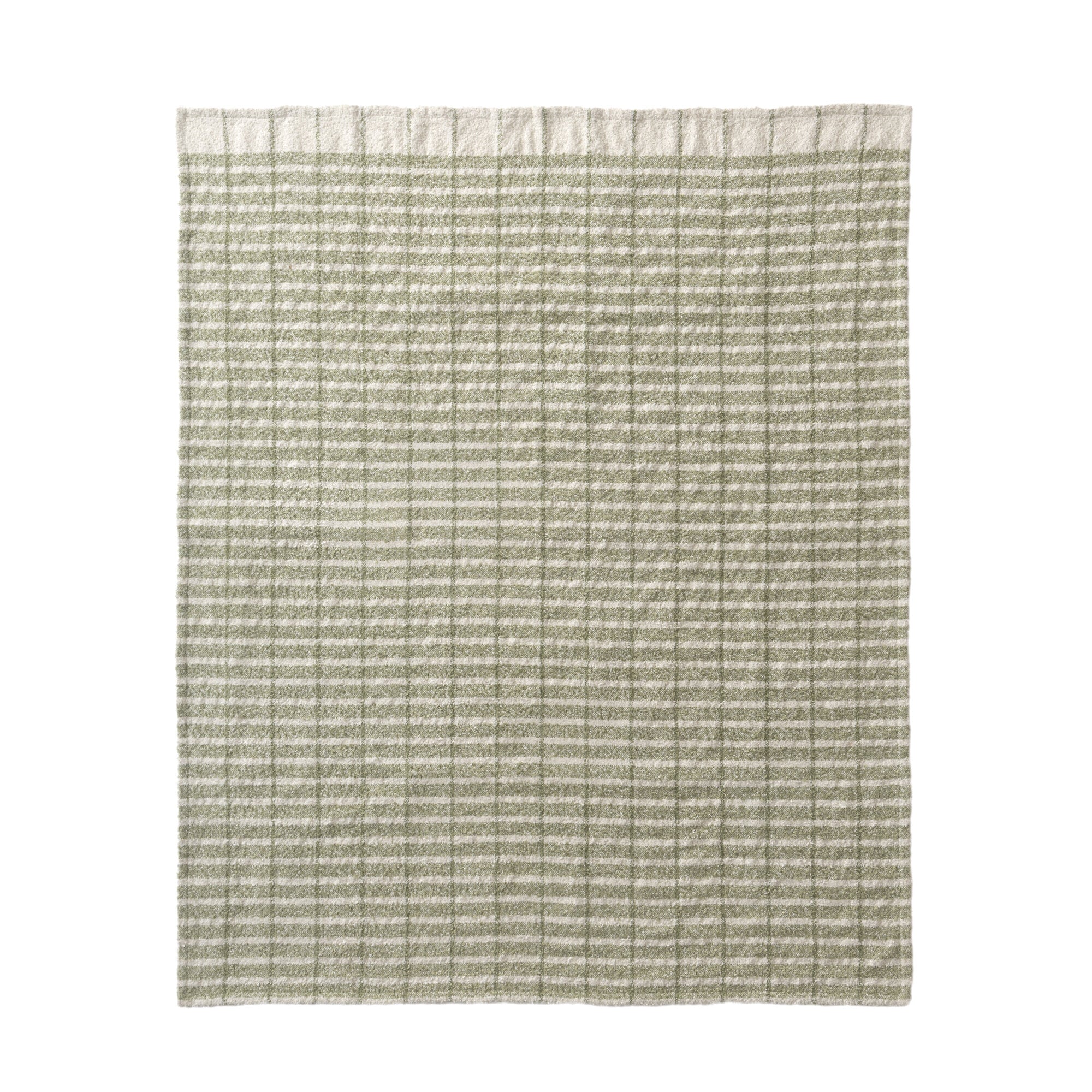 LR Home Lattice Throw — Green / Ivory