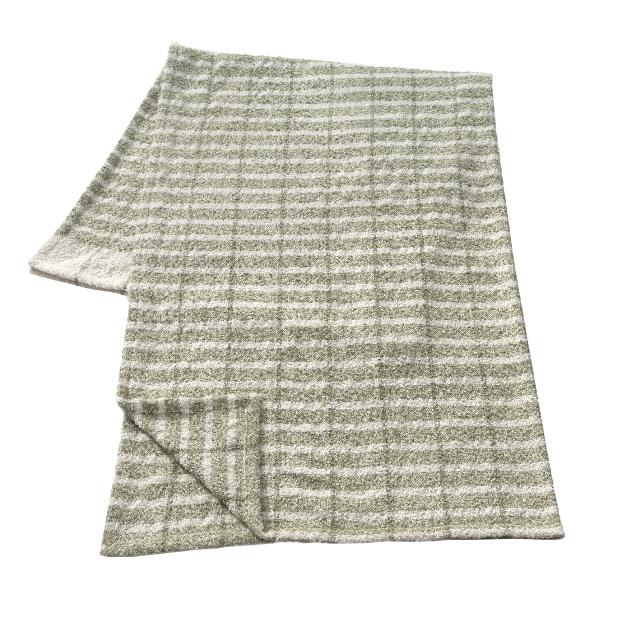 LR Home Lattice Throw — Green / Ivory