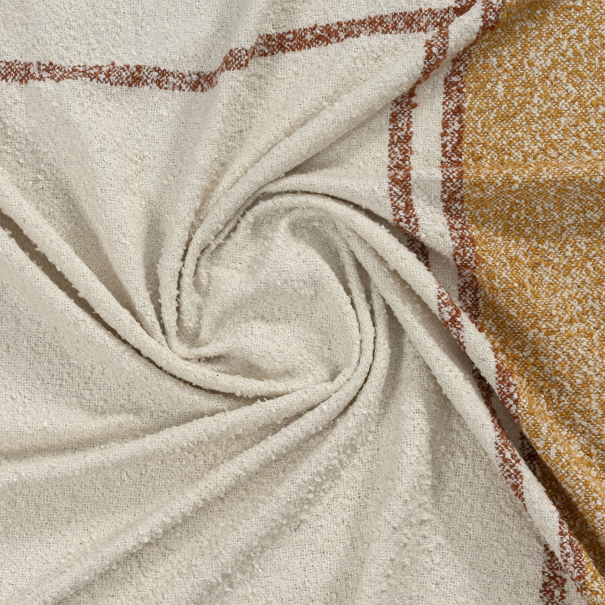 LR Home Lattice Throw — Ivory Mustard