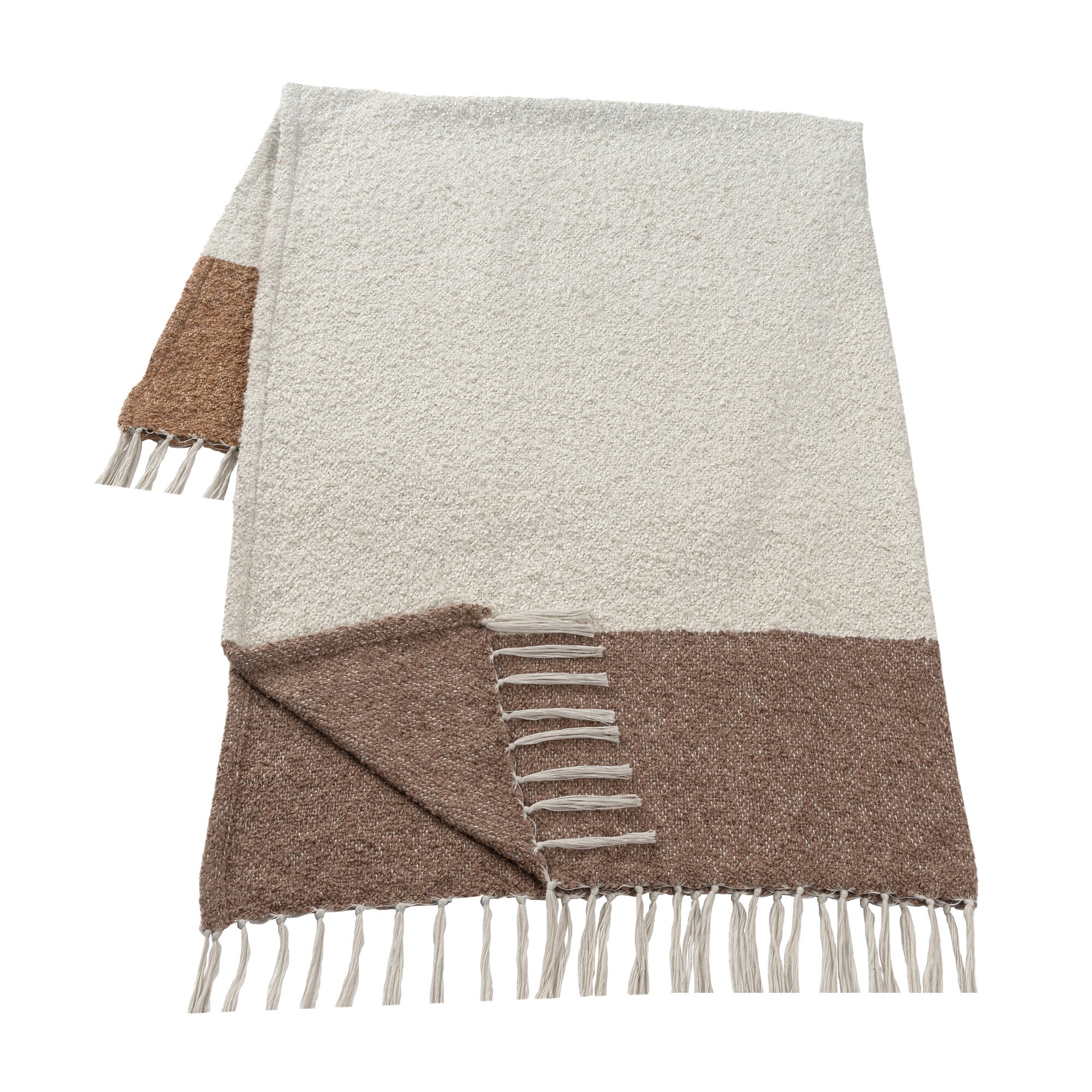 LR Home Lattice Throw — Ivory/Orche