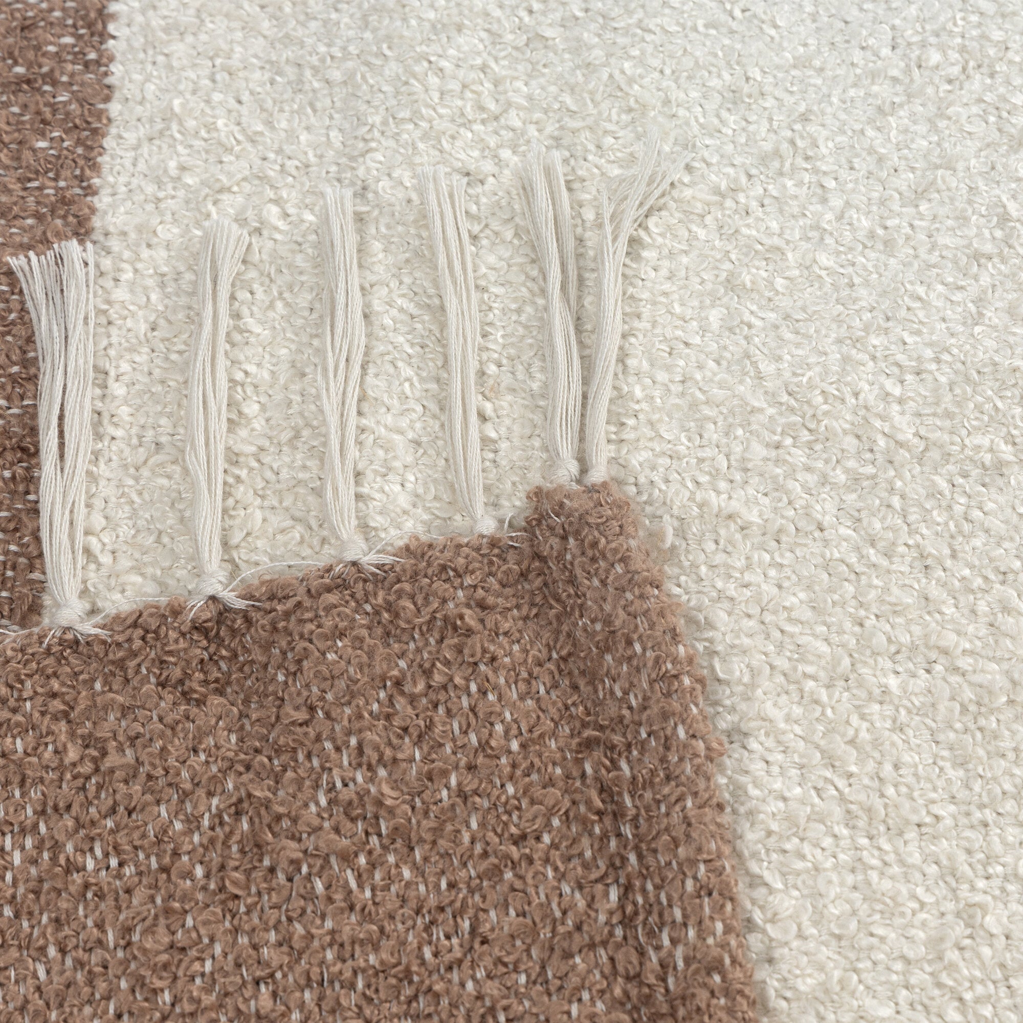 LR Home Lattice Throw — Ivory/Orche