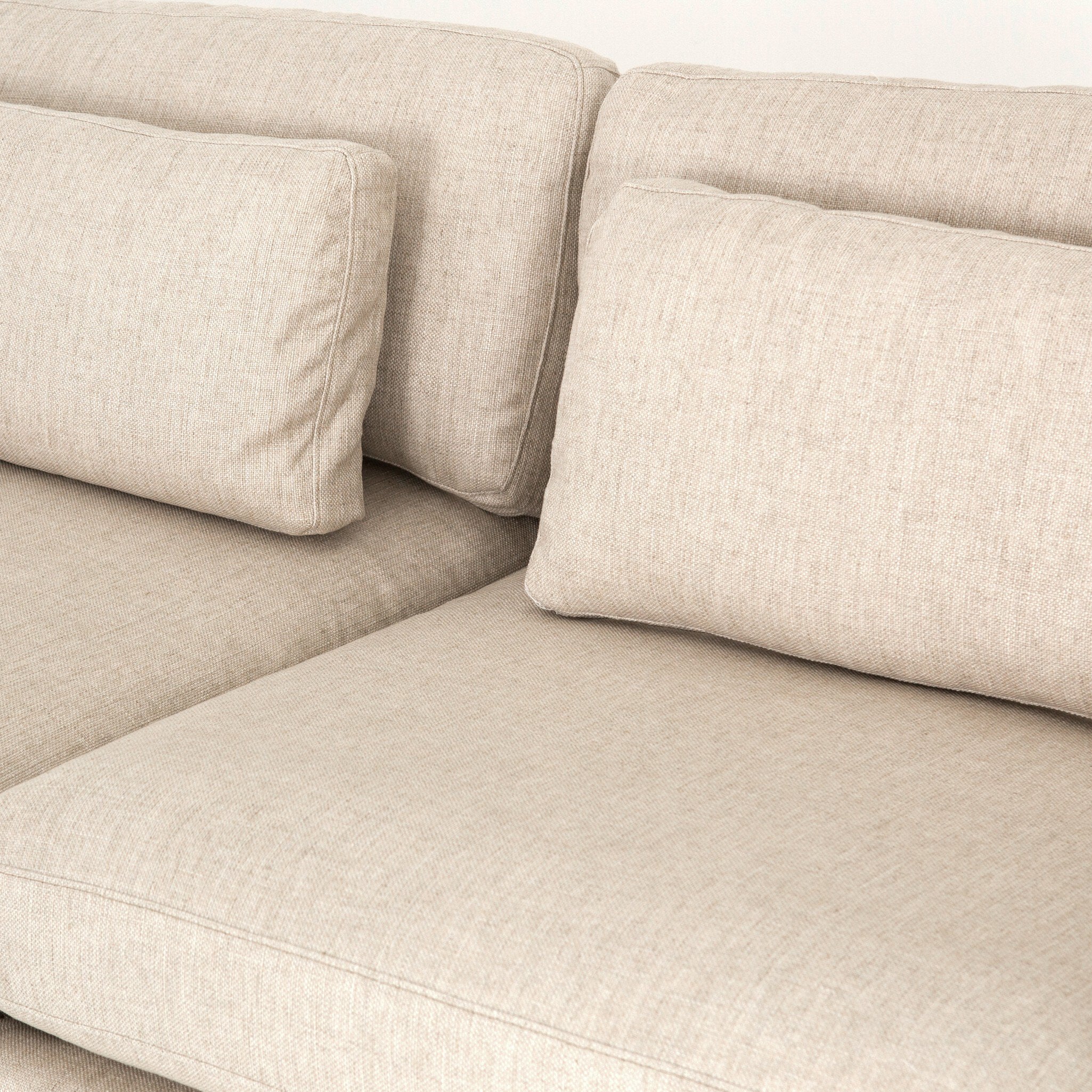 Four Hands Bloor 4-Piece Sectional W/ Ottoman — Essence Natural