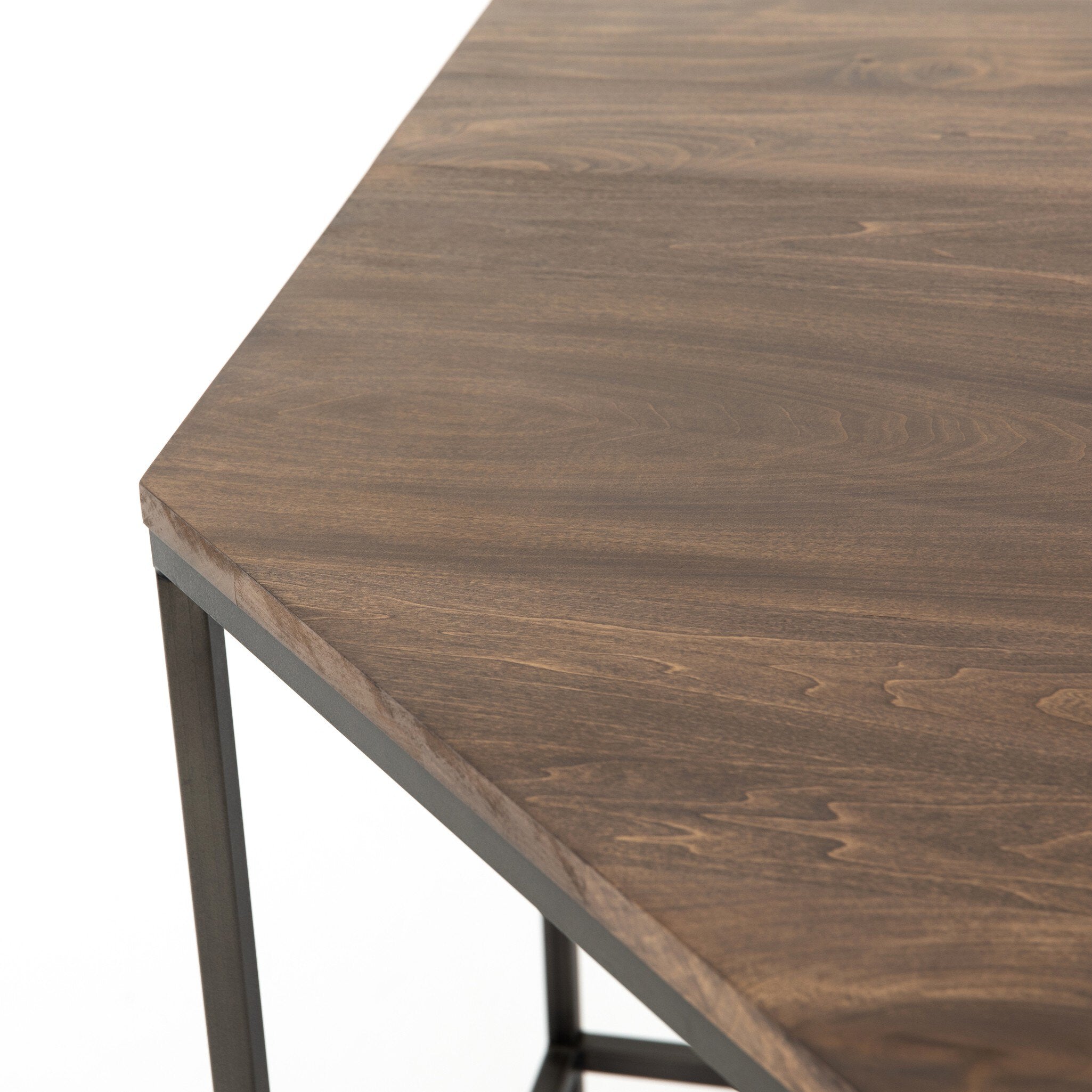 Four Hands Trey Modular Corner Desk — Auburn Poplar-Natural Iron