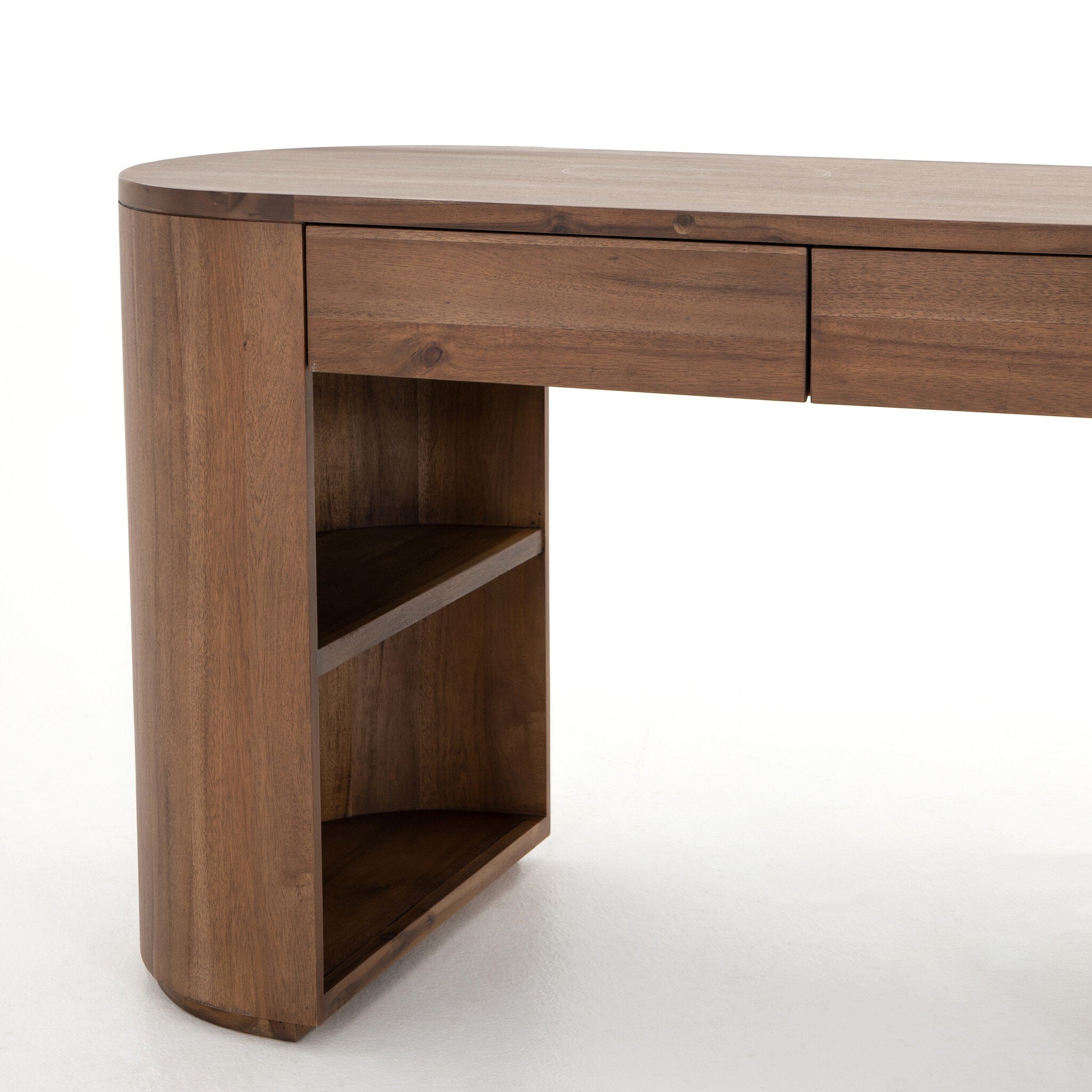 Four Hands Pilar Desk — Caramel Brown Veneer-Caramel Brown
