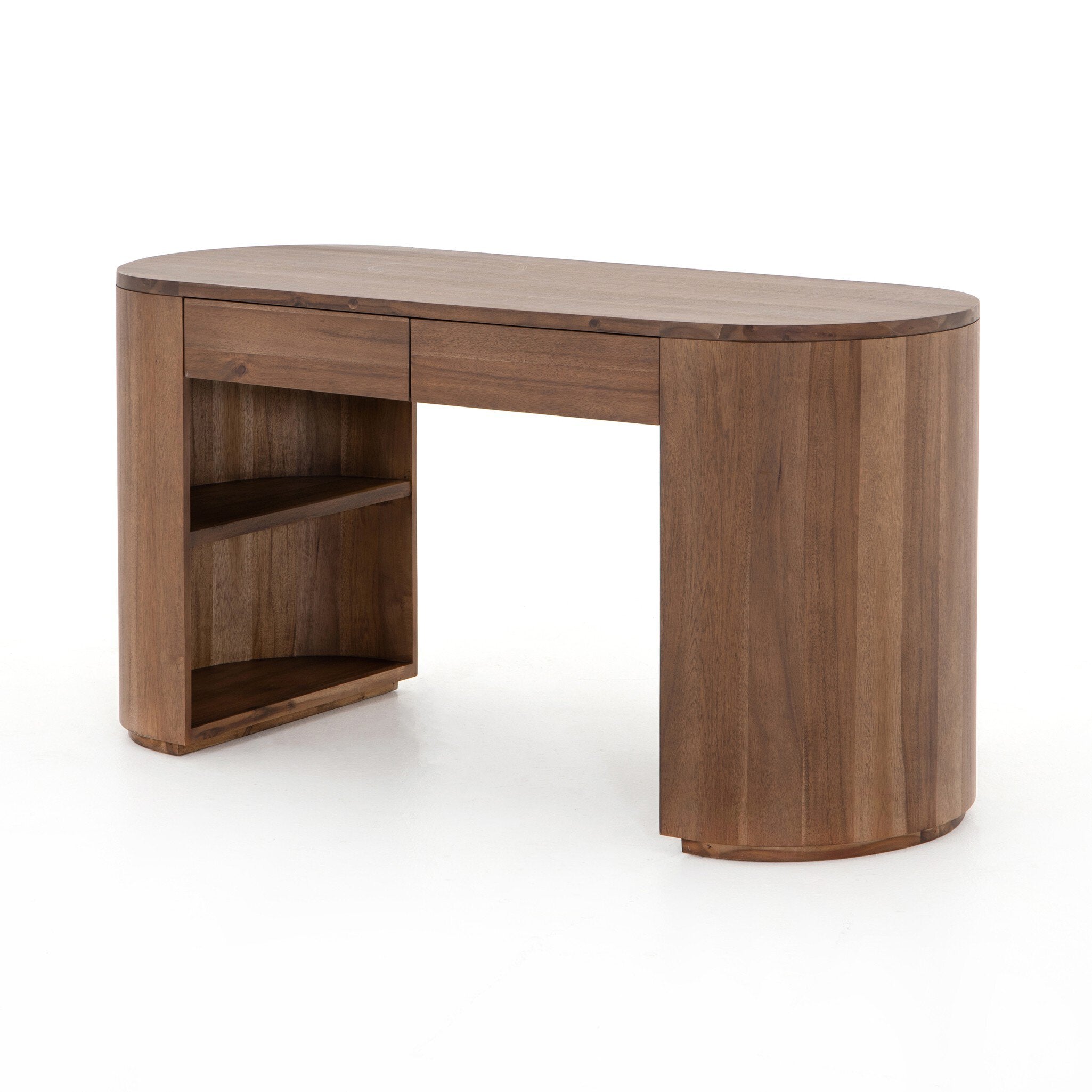 Four Hands Pilar Desk — Caramel Brown Veneer-Caramel Brown