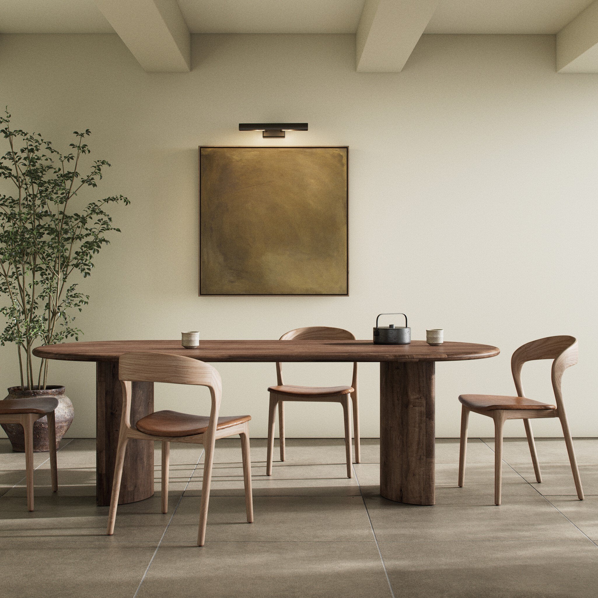 Four Hands Paden Dining Table — Seasoned Brown Acacia-Seasoned Brown Acacia Solid
