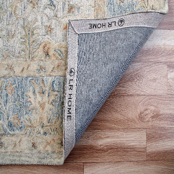 LR Home Vintage Rug — Ivory Blue
