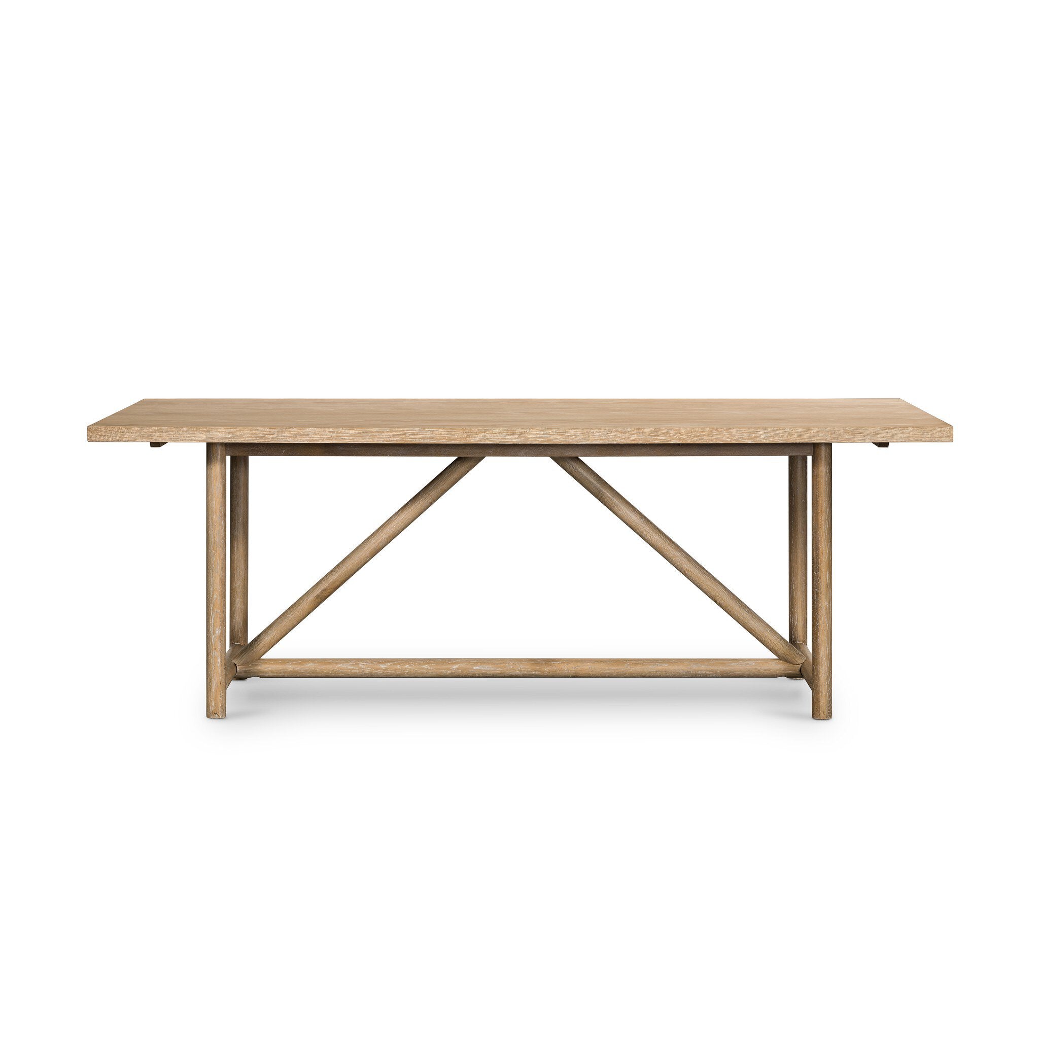 Four Hands Mika Dining Table — Whitewashed Oak Veneer-Whitewashed Oak