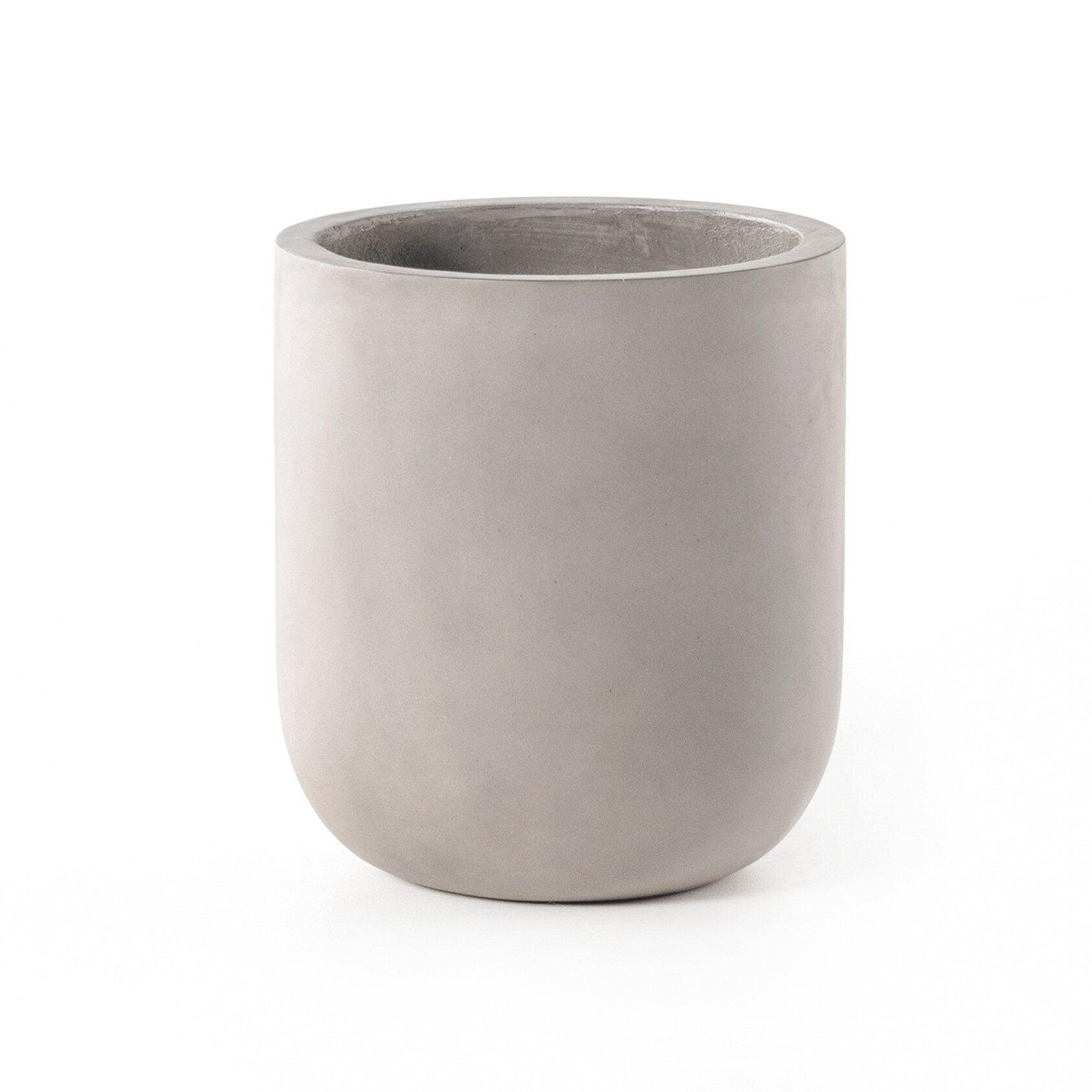 Four Hands Ivan Round Planter — Grey Concrete