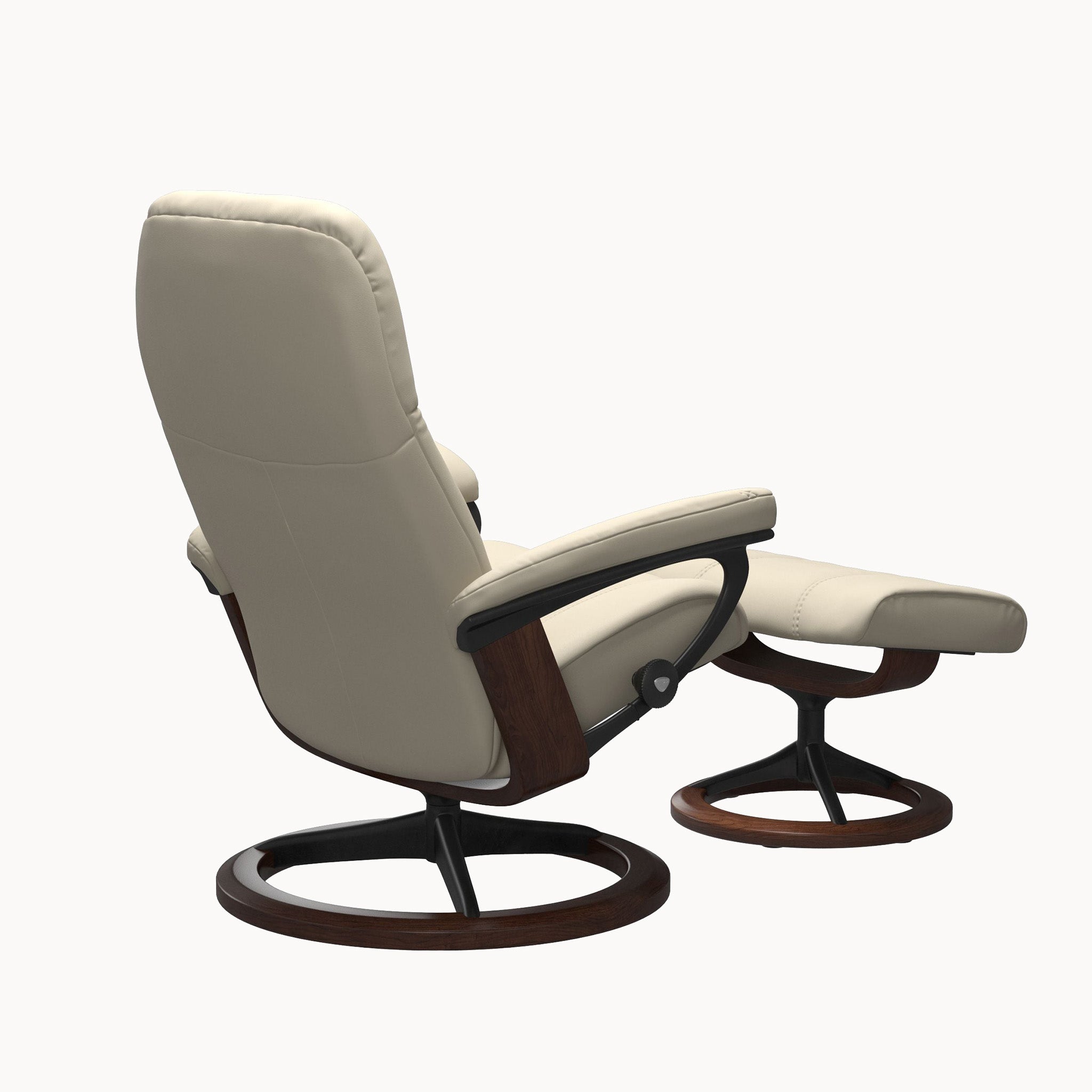 Stressless Consul Classic Base Chair & Ottoman - Batick Cream